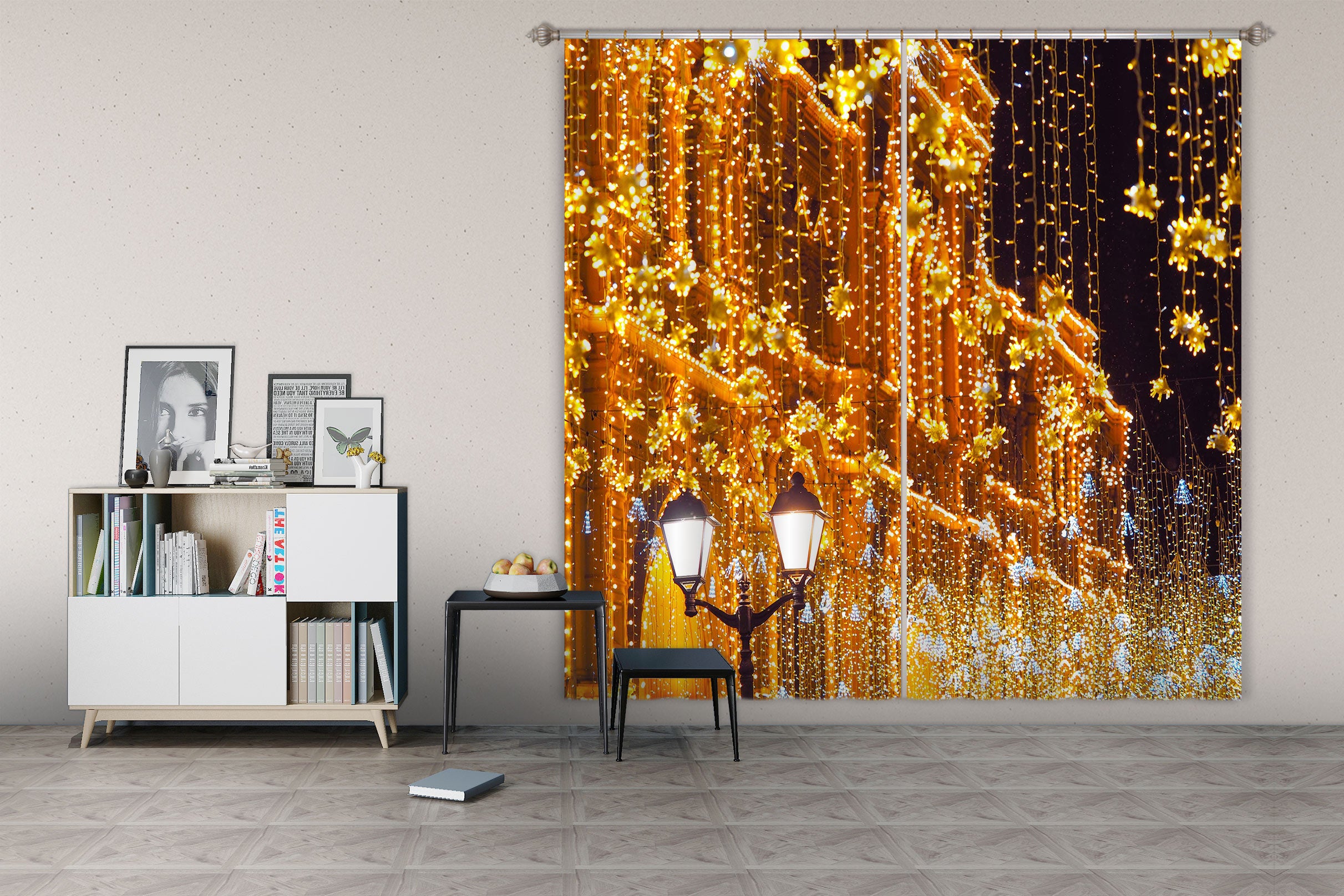 3D String Lights 52062 Christmas Curtains Drapes Xmas