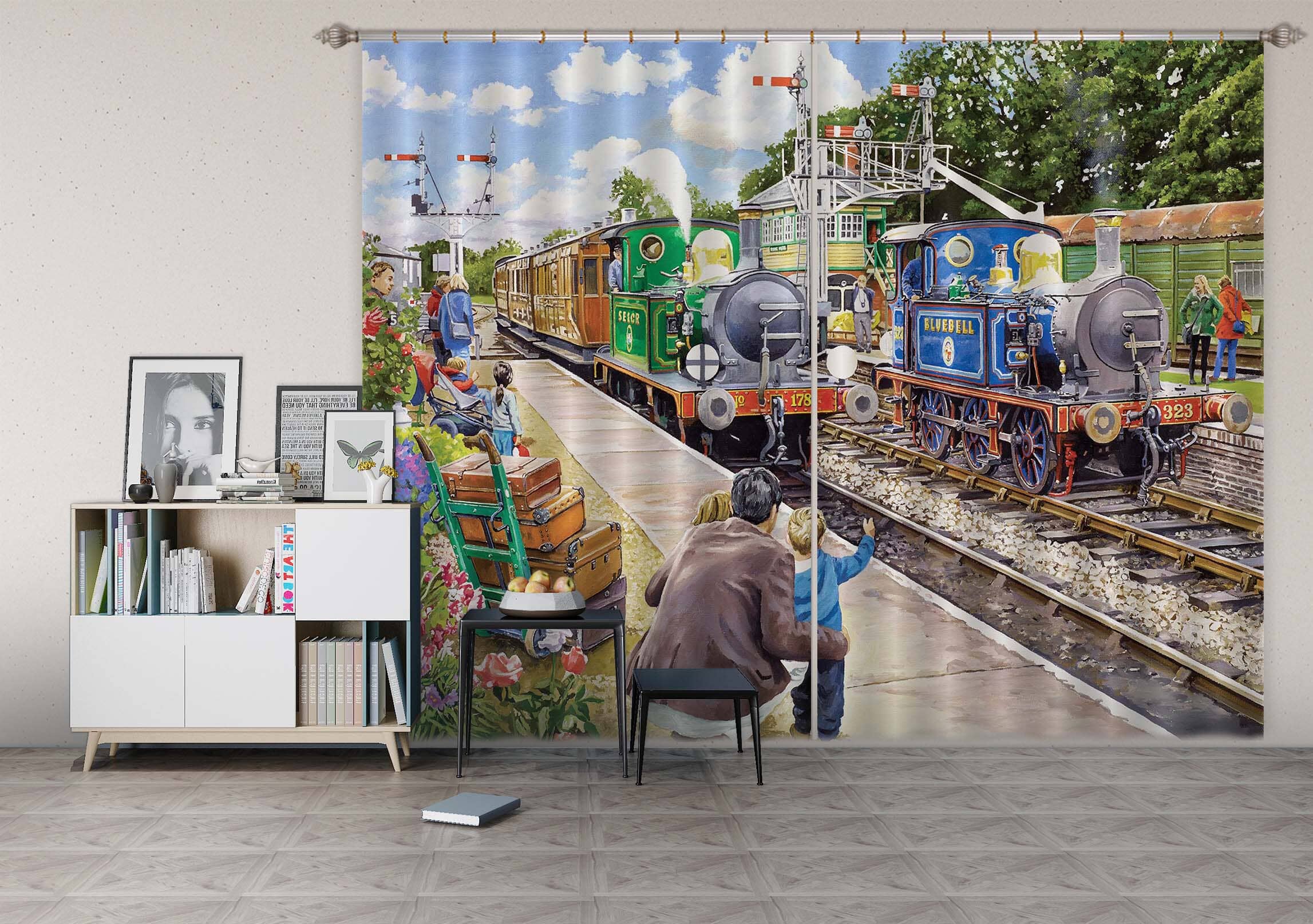 3D The Bluebell Railway 097 Trevor Mitchell Curtain Curtains Drapes Curtains AJ Creativity Home