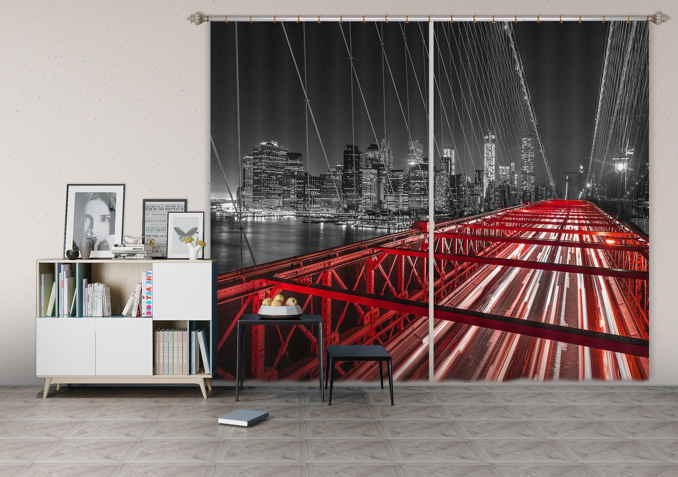 3D Steel Bridge 219 Assaf Frank Curtain Curtains Drapes Curtains AJ Creativity Home