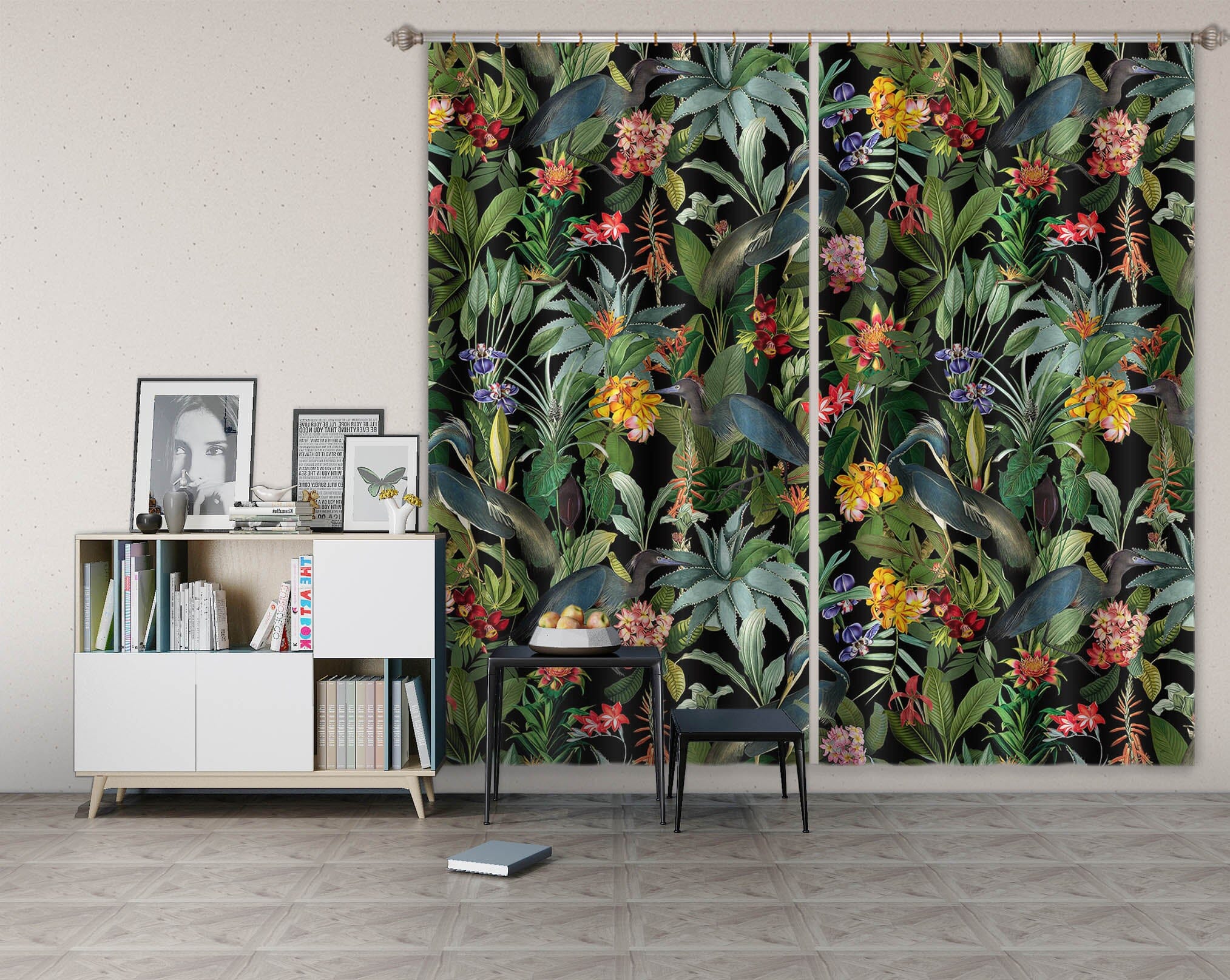 3D Yellow Flowers 102 Uta Naumann Curtain Curtains Drapes Curtains AJ Creativity Home