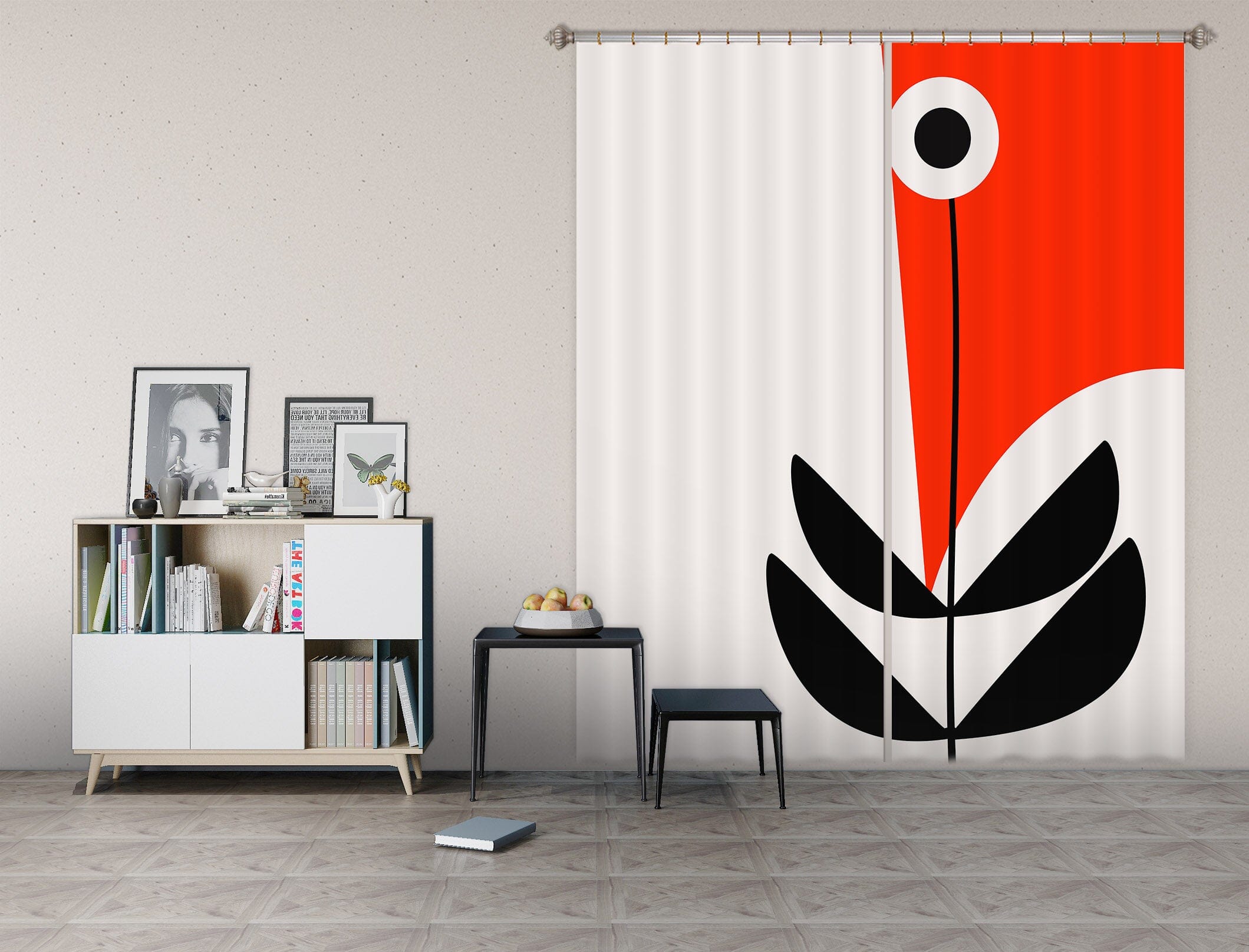 3D Black Eyes 1044 Boris Draschoff Curtain Curtains Drapes Curtains AJ Creativity Home