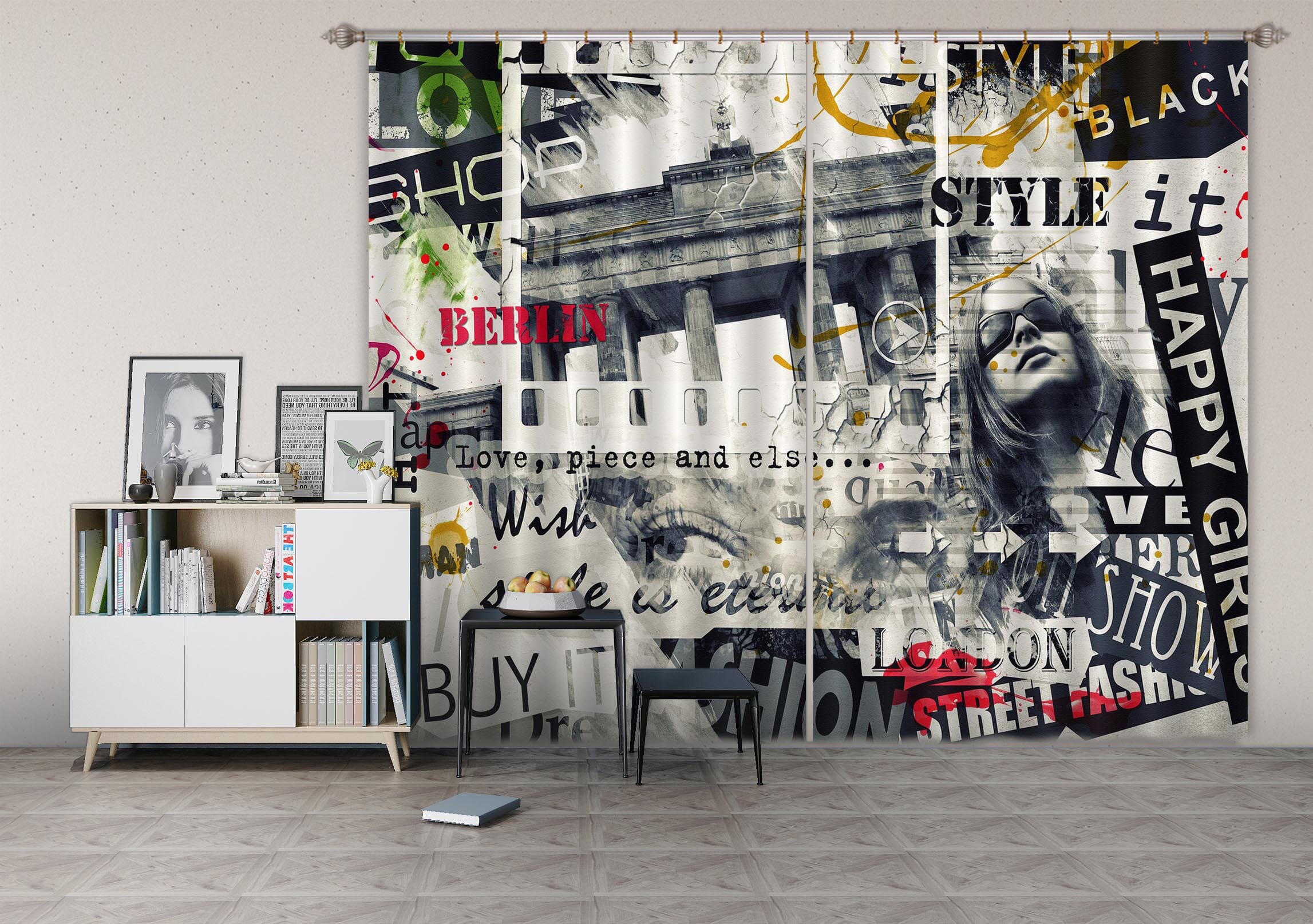 3D Grey City 790 Curtains Drapes Wallpaper AJ Wallpaper