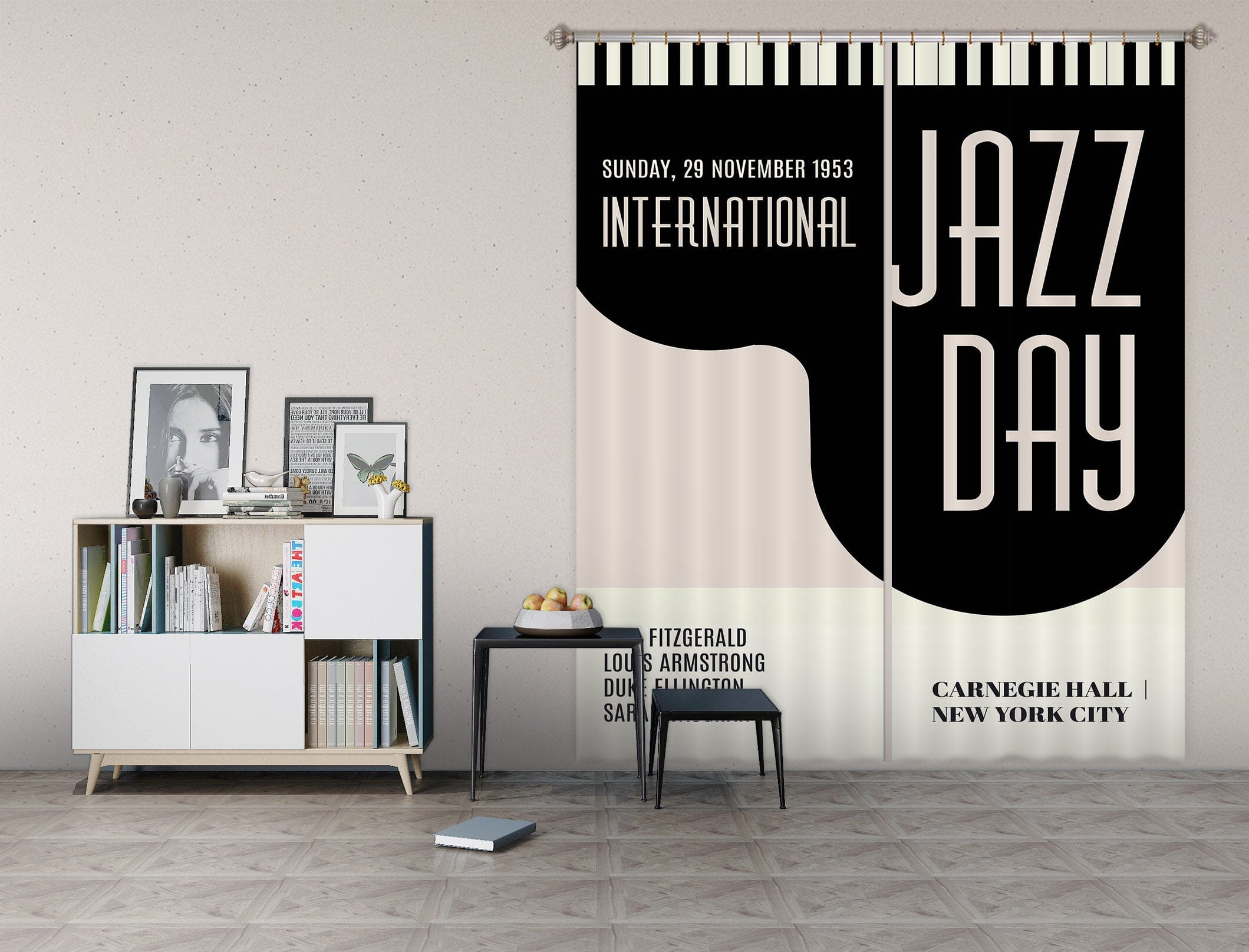 3D Jazzy Days 1067 Boris Draschoff Curtain Curtains Drapes Curtains AJ Creativity Home