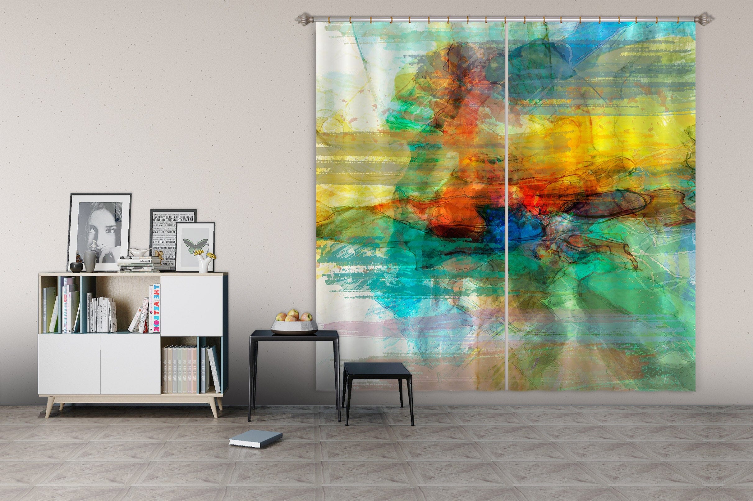 3D Color Collision 234 Michael Tienhaara Curtain Curtains Drapes Curtains AJ Creativity Home