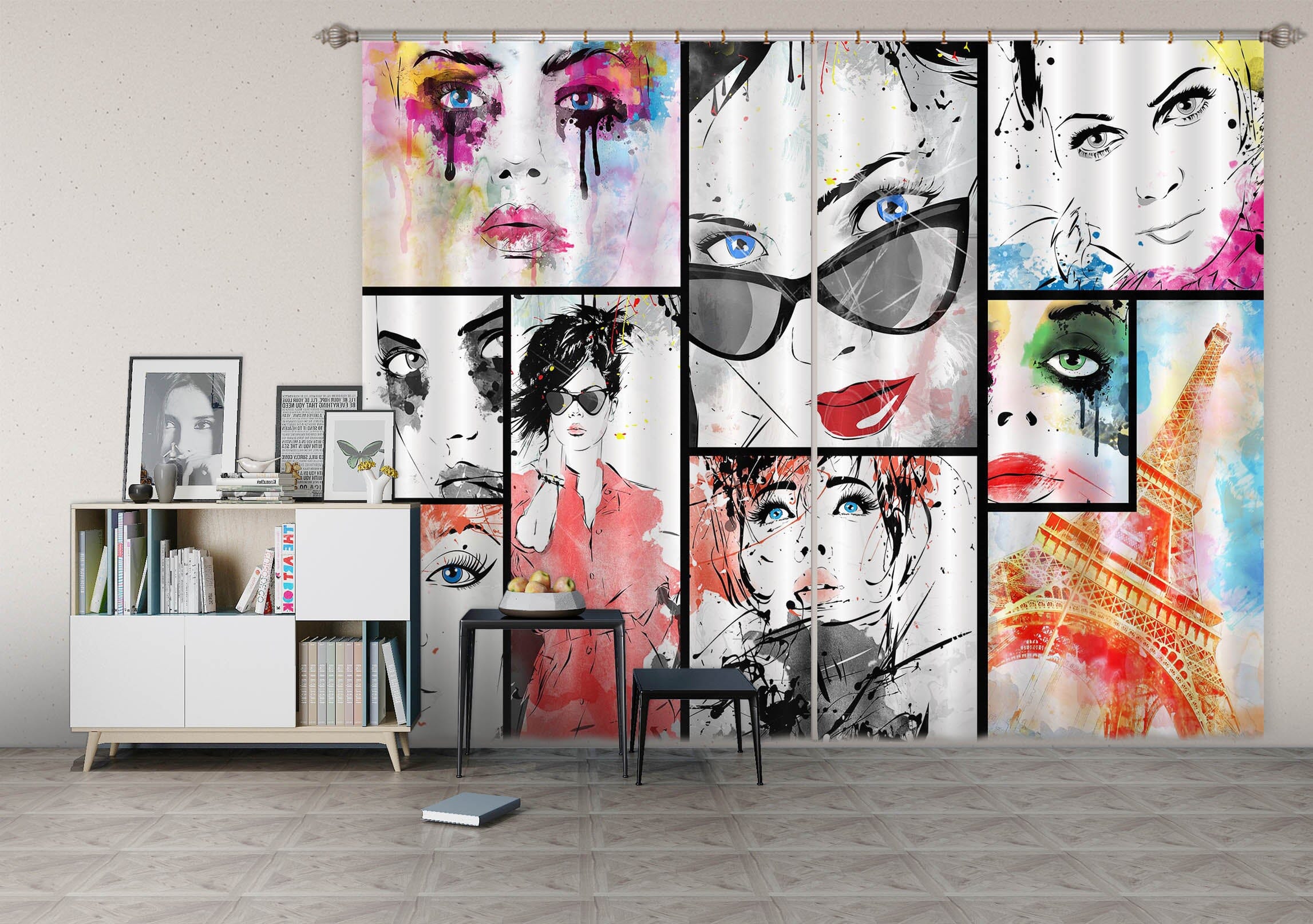 3D Fashion Girl 771 Curtains Drapes Wallpaper AJ Wallpaper