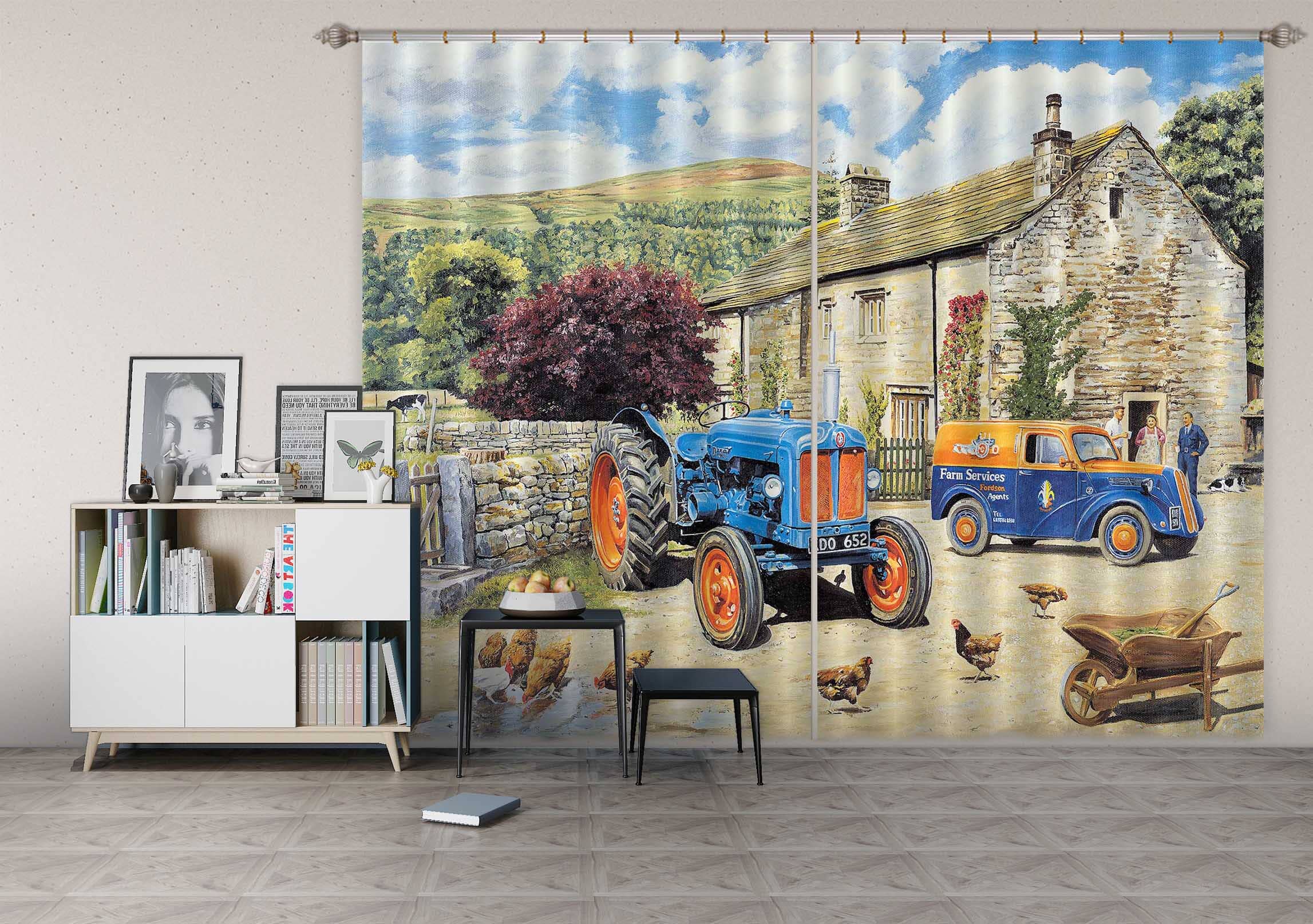 3D The New Major 102 Trevor Mitchell Curtain Curtains Drapes Curtains AJ Creativity Home