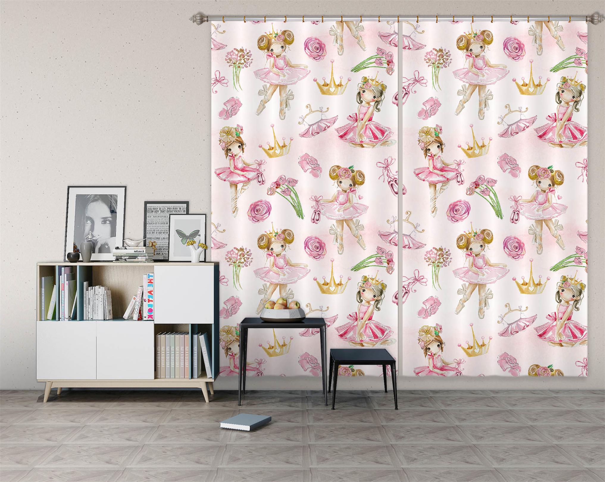 3D Girl Crown Skirt 130 Uta Naumann Curtain Curtains Drapes Curtains AJ Creativity Home