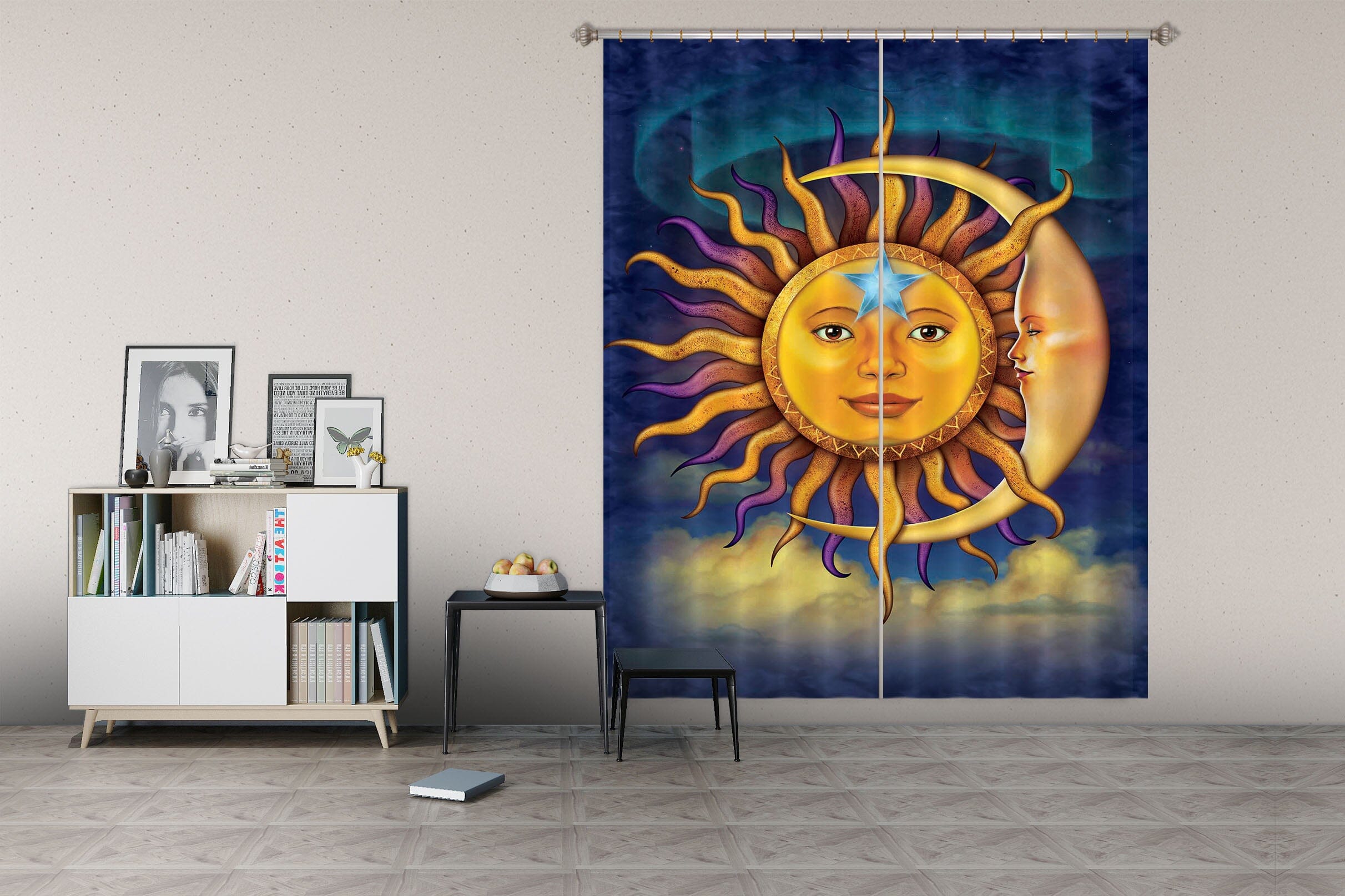 3D Sun God Religion 033 Vincent Hie Curtain Curtains Drapes Curtains AJ Creativity Home