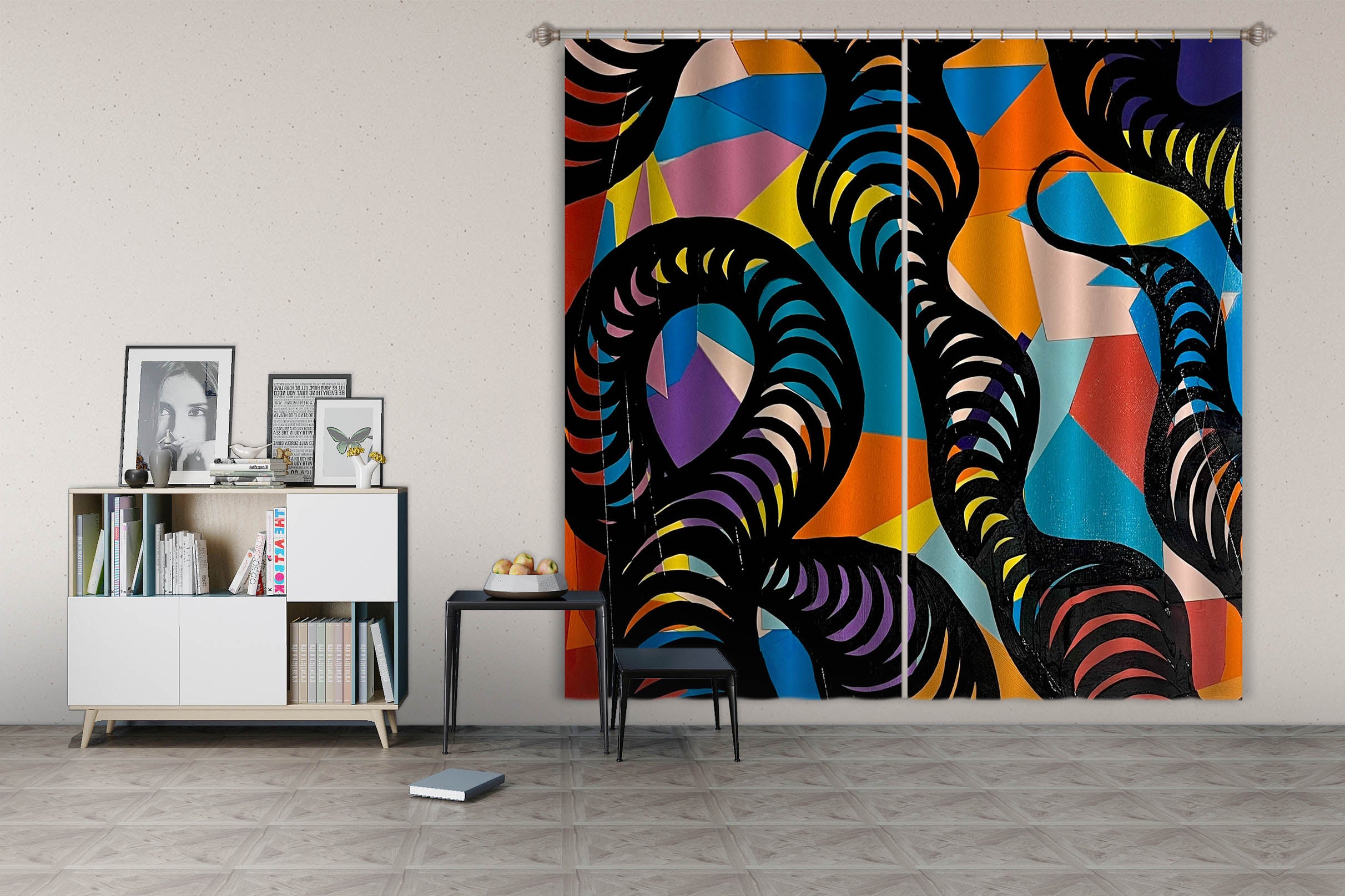 3D Painted Graphics 376 Jacqueline Reynoso Curtain Curtains Drapes