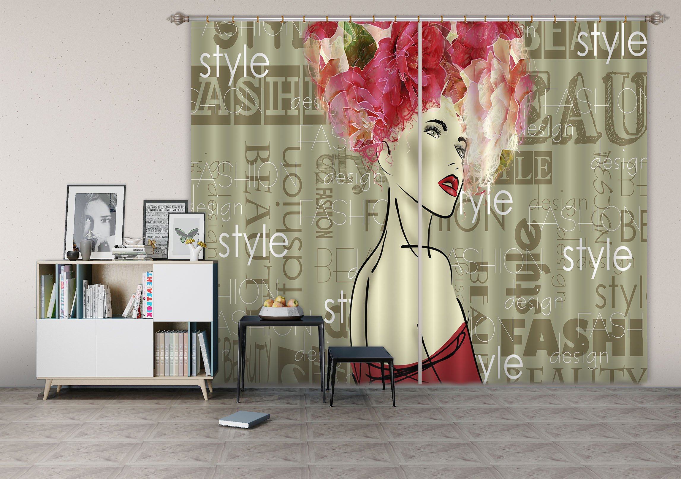 3D Aristocratic Girl 783 Curtains Drapes Wallpaper AJ Wallpaper