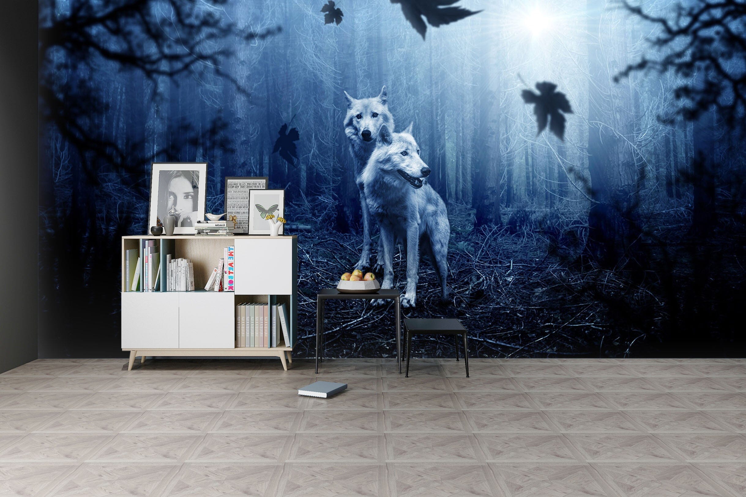 3D Wolf Forest 276 Wall Murals Wallpaper AJ Wallpaper 2