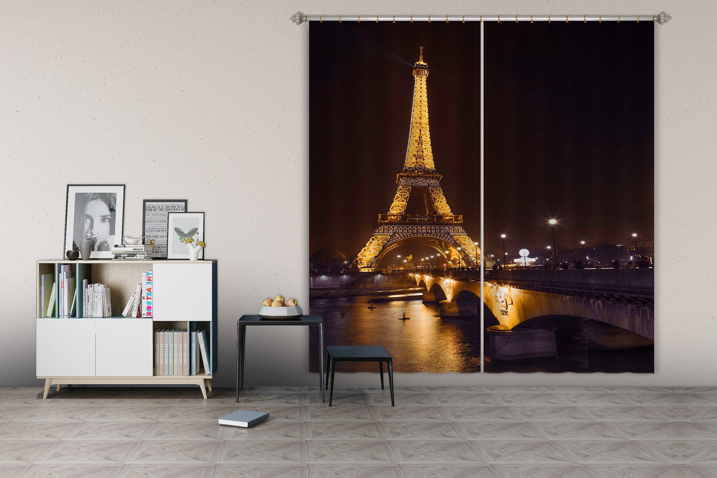 3D Eiffel Tower 003 Assaf Frank Curtain Curtains Drapes Curtains AJ Creativity Home