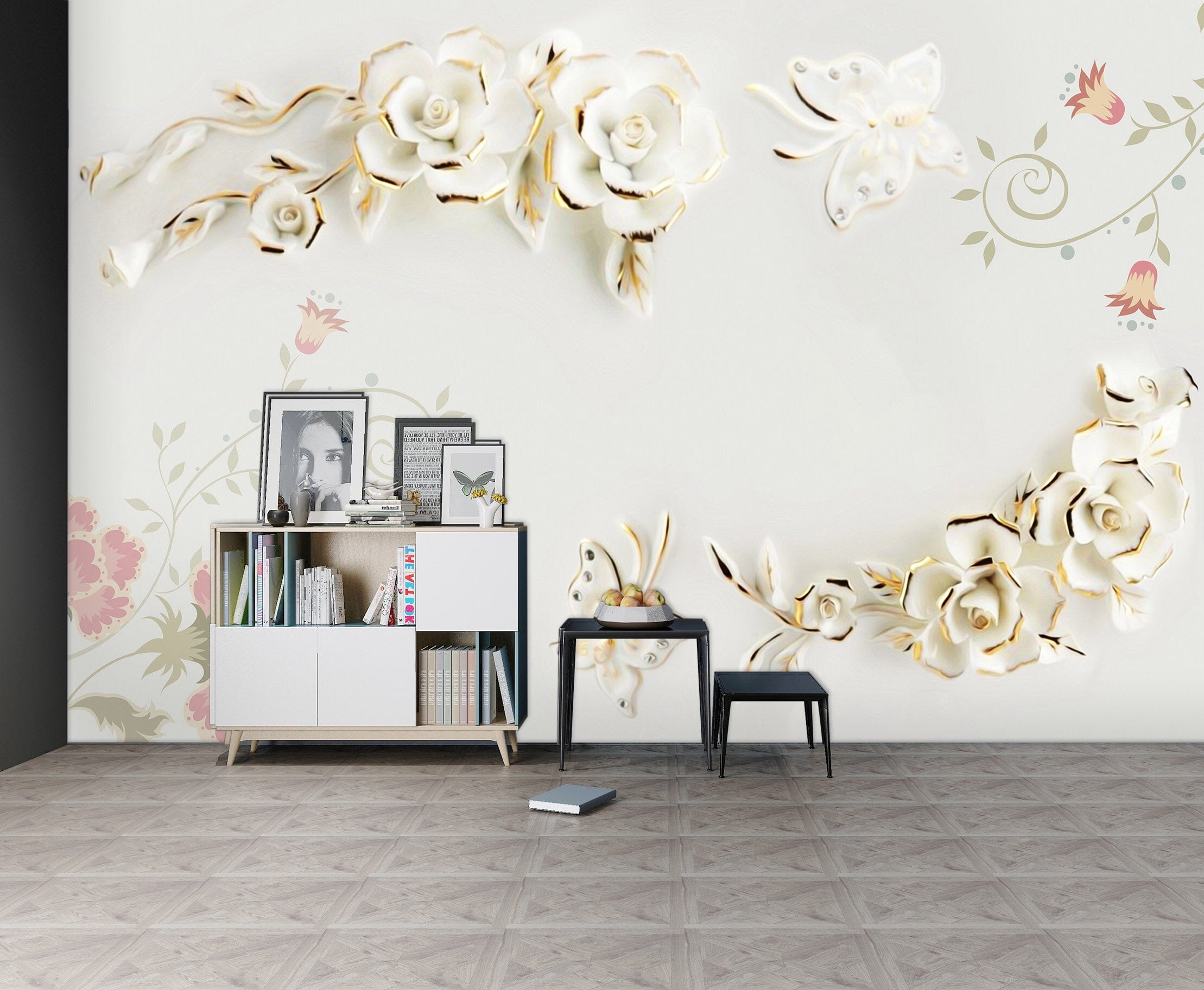 3D Flowers Bloom 1608 Wall Murals Wallpaper AJ Wallpaper 2