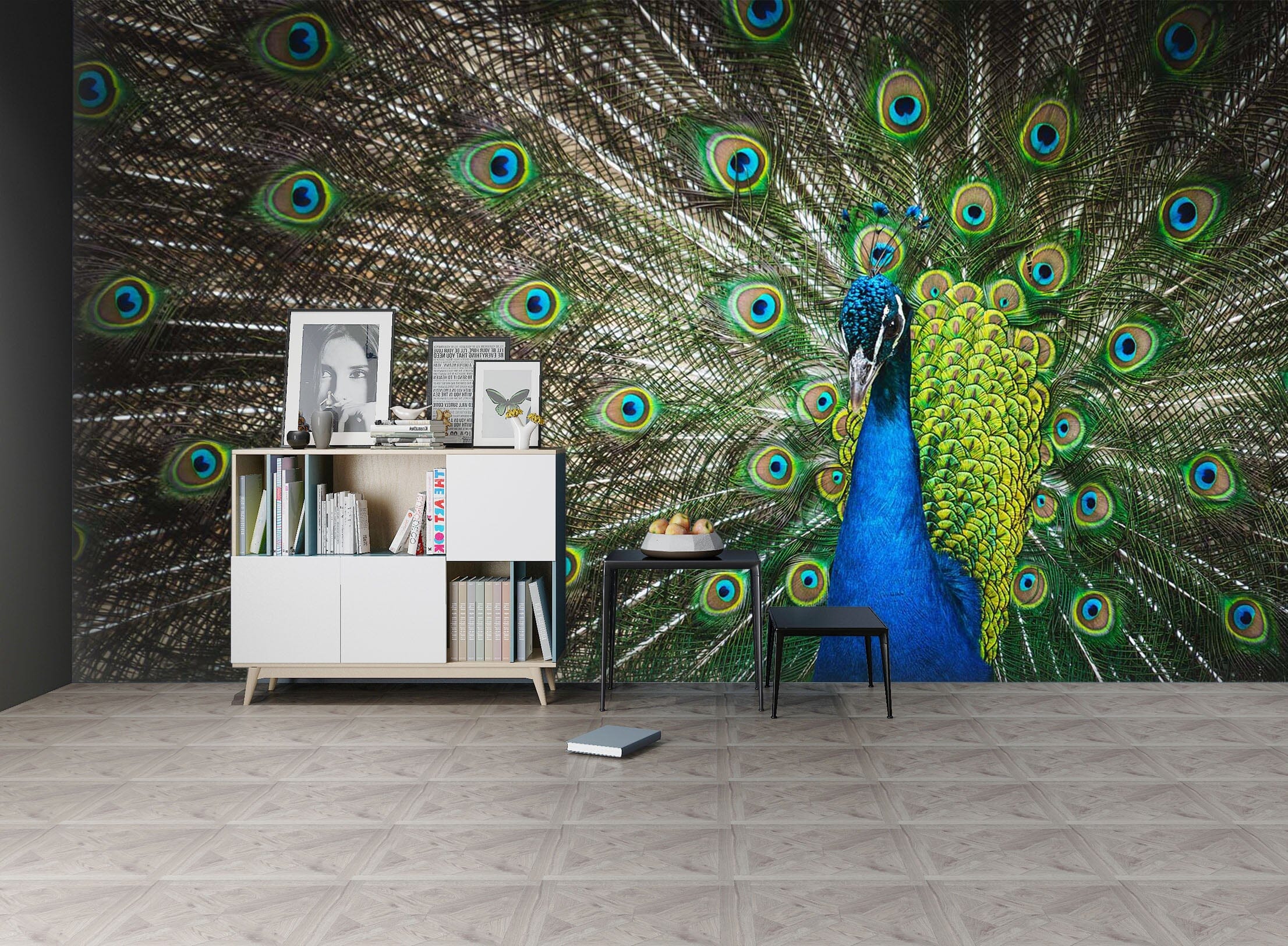 3D Beautiful Peacock 211 Wall Murals Wallpaper AJ Wallpaper 2