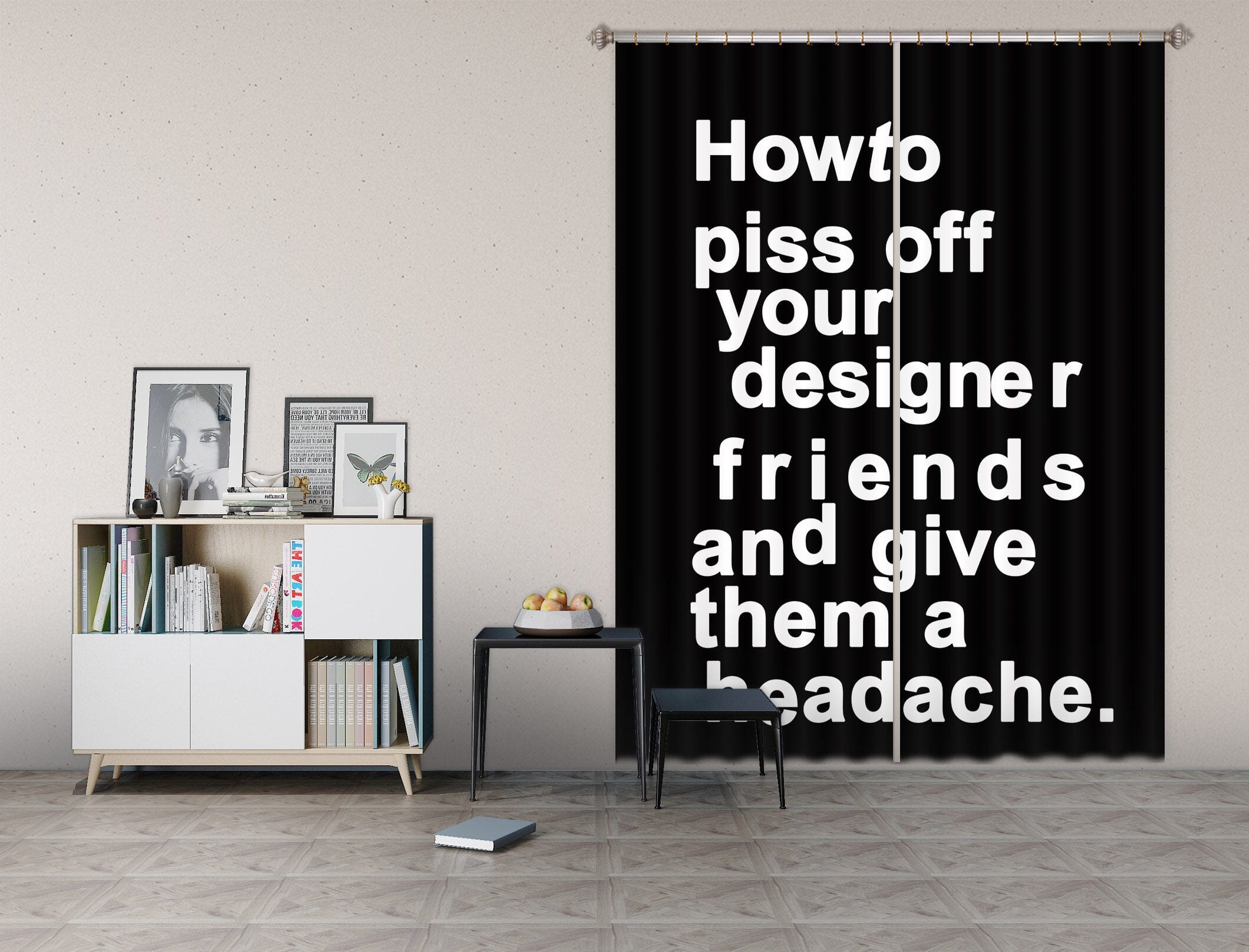 3D The Headache 1121 Boris Draschoff Curtain Curtains Drapes Curtains AJ Creativity Home