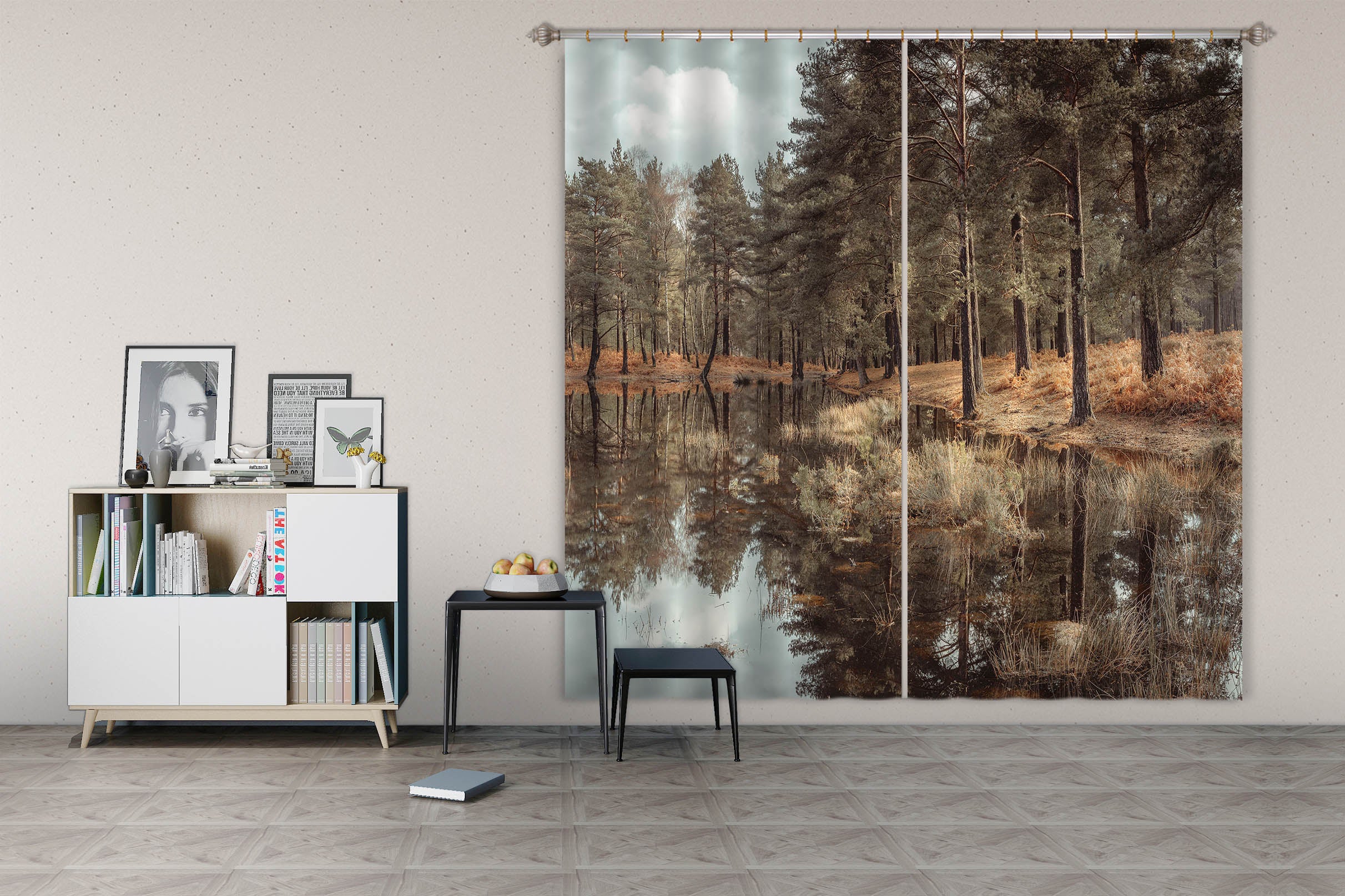 3D Forest Scenery 6371 Assaf Frank Curtain Curtains Drapes