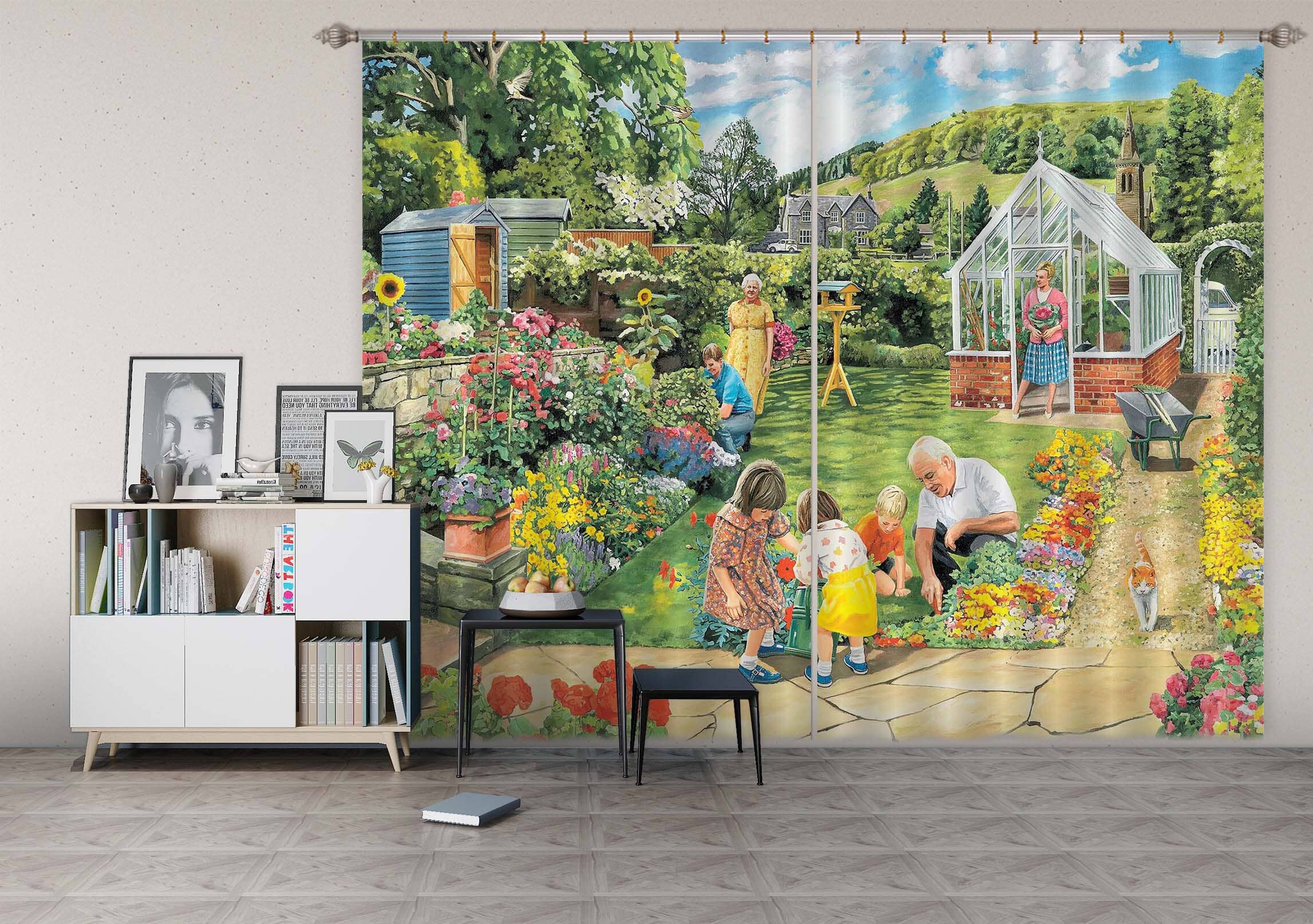 3D Gardening With Grandad 065 Trevor Mitchell Curtain Curtains Drapes Curtains AJ Creativity Home