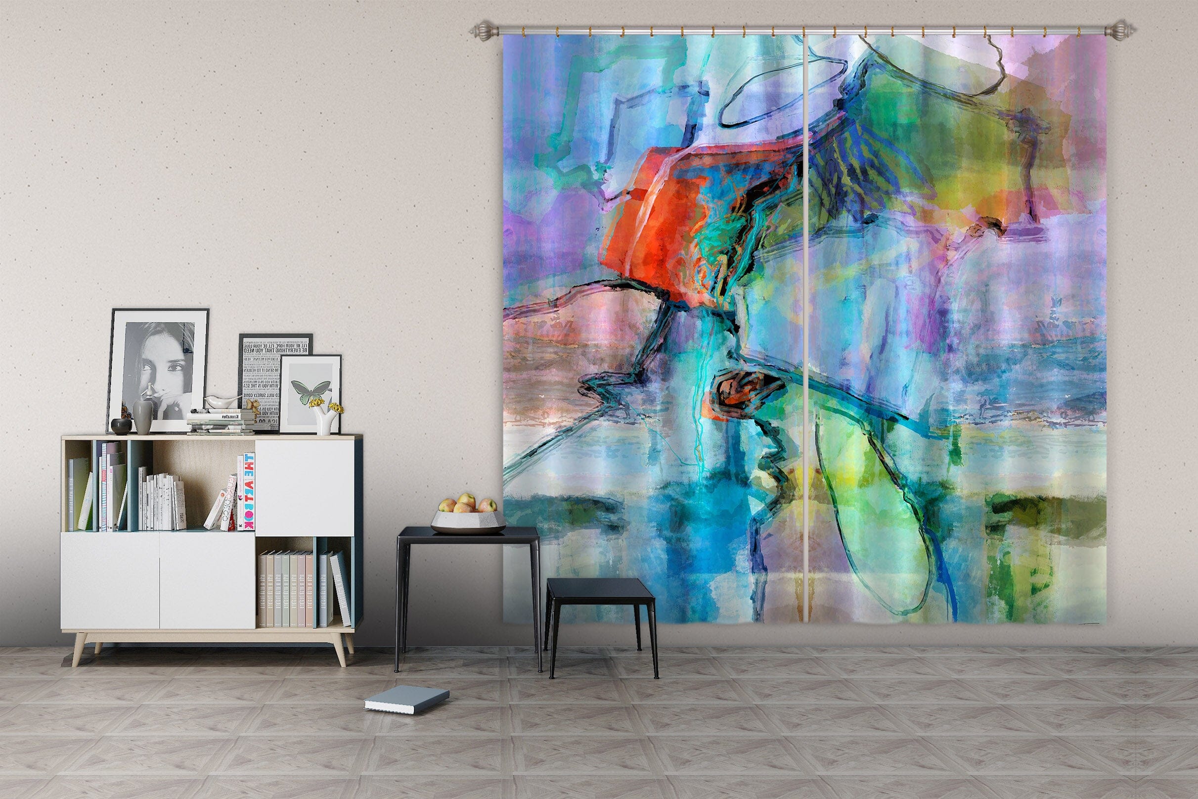 3D Color River 223 Michael Tienhaara Curtain Curtains Drapes Curtains AJ Creativity Home