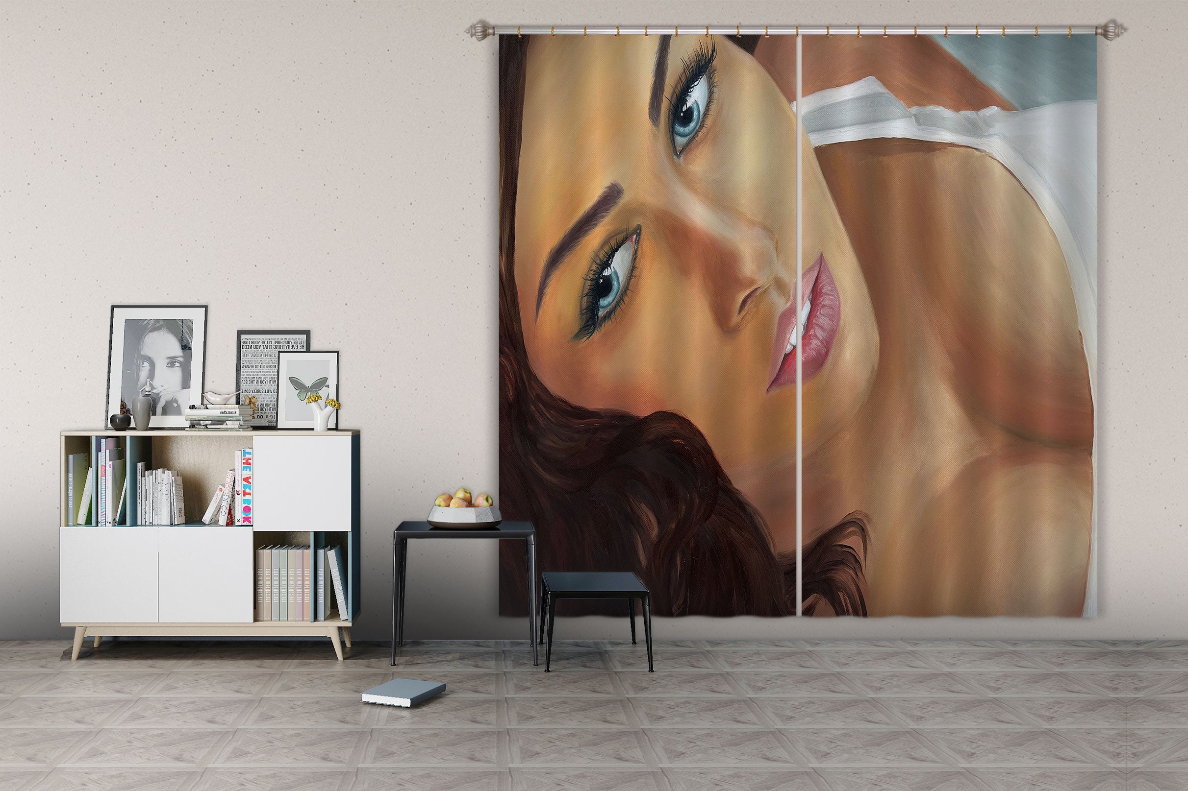 3D Woman 9775 Marina Zotova Curtain Curtains Drapes