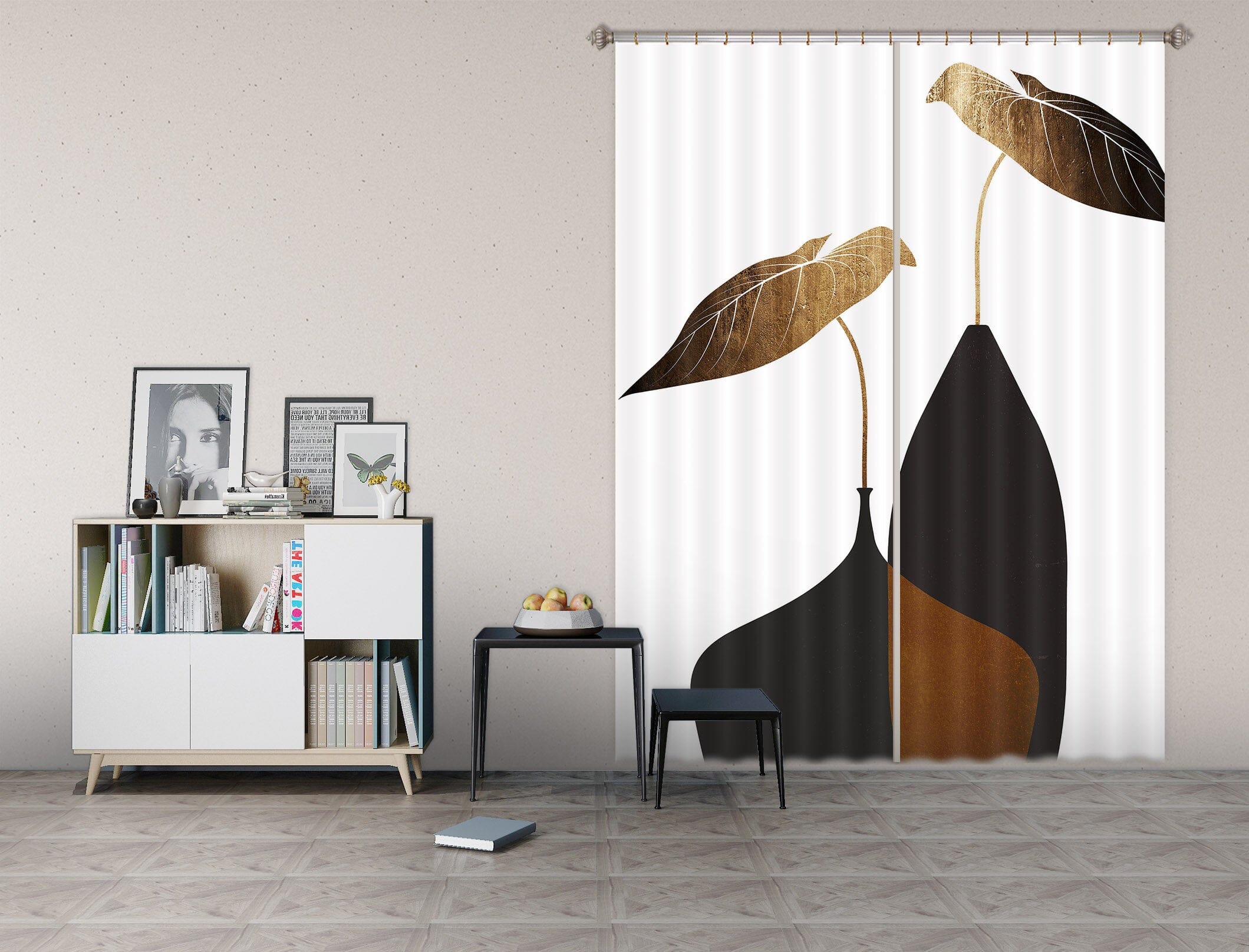 3D Scandinavian Bouquet 1108 Boris Draschoff Curtain Curtains Drapes Curtains AJ Creativity Home