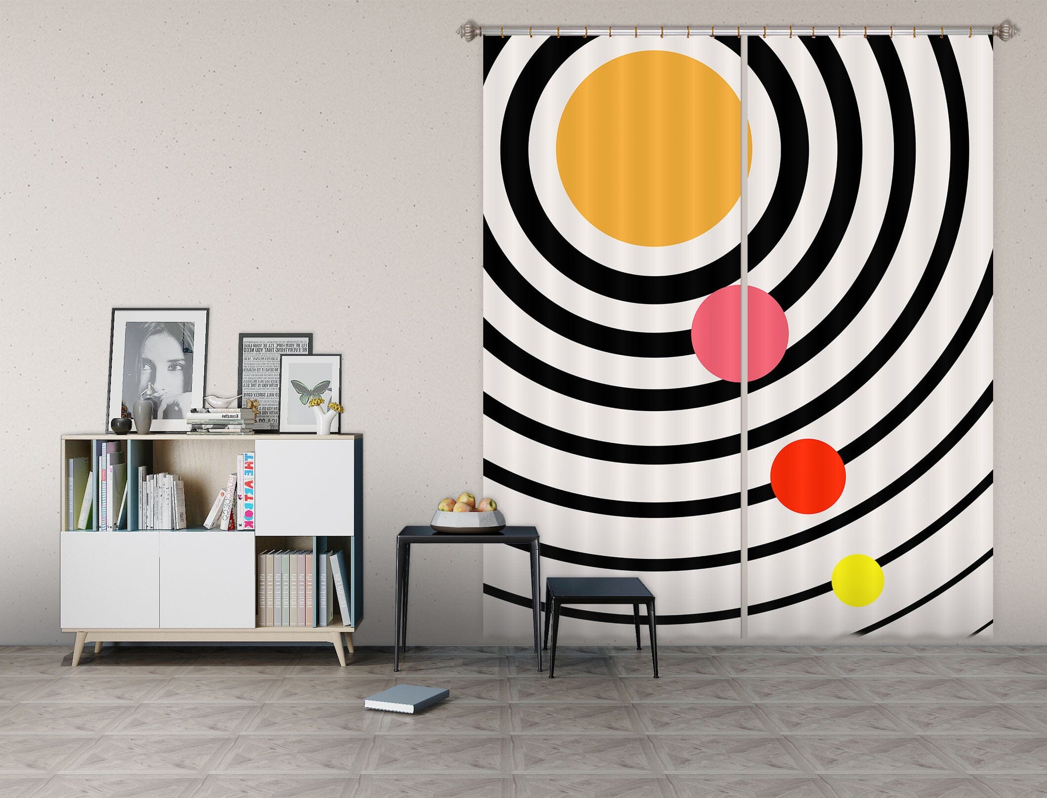 3D Color Planet Pattern 1097 Boris Draschoff Curtain Curtains Drapes Curtains AJ Creativity Home