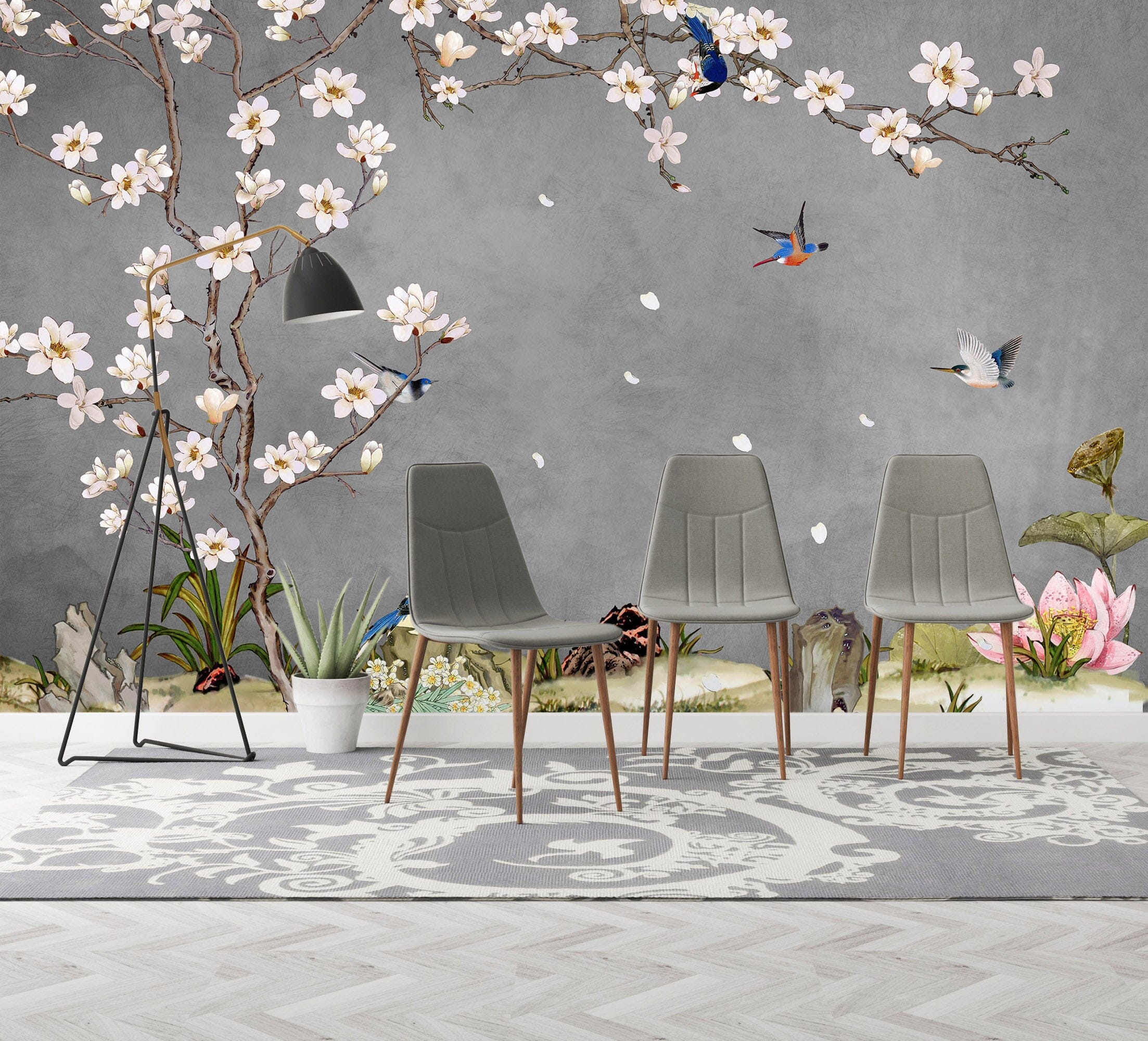 3D Peach Blossom 1458 Wall Murals Wallpaper AJ Wallpaper 2