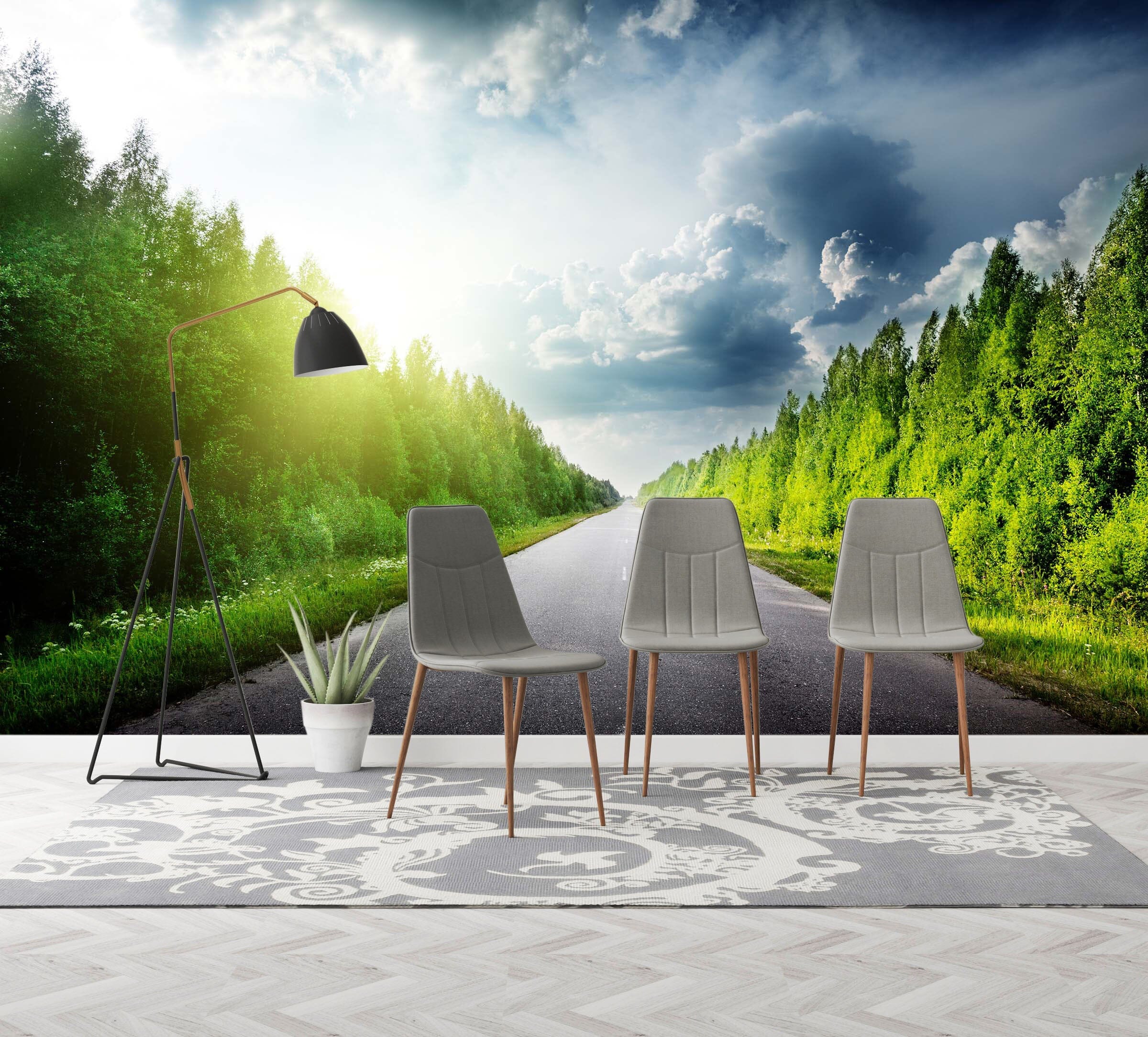 3D Highway Tree 1444 Wall Murals Wallpaper AJ Wallpaper 2