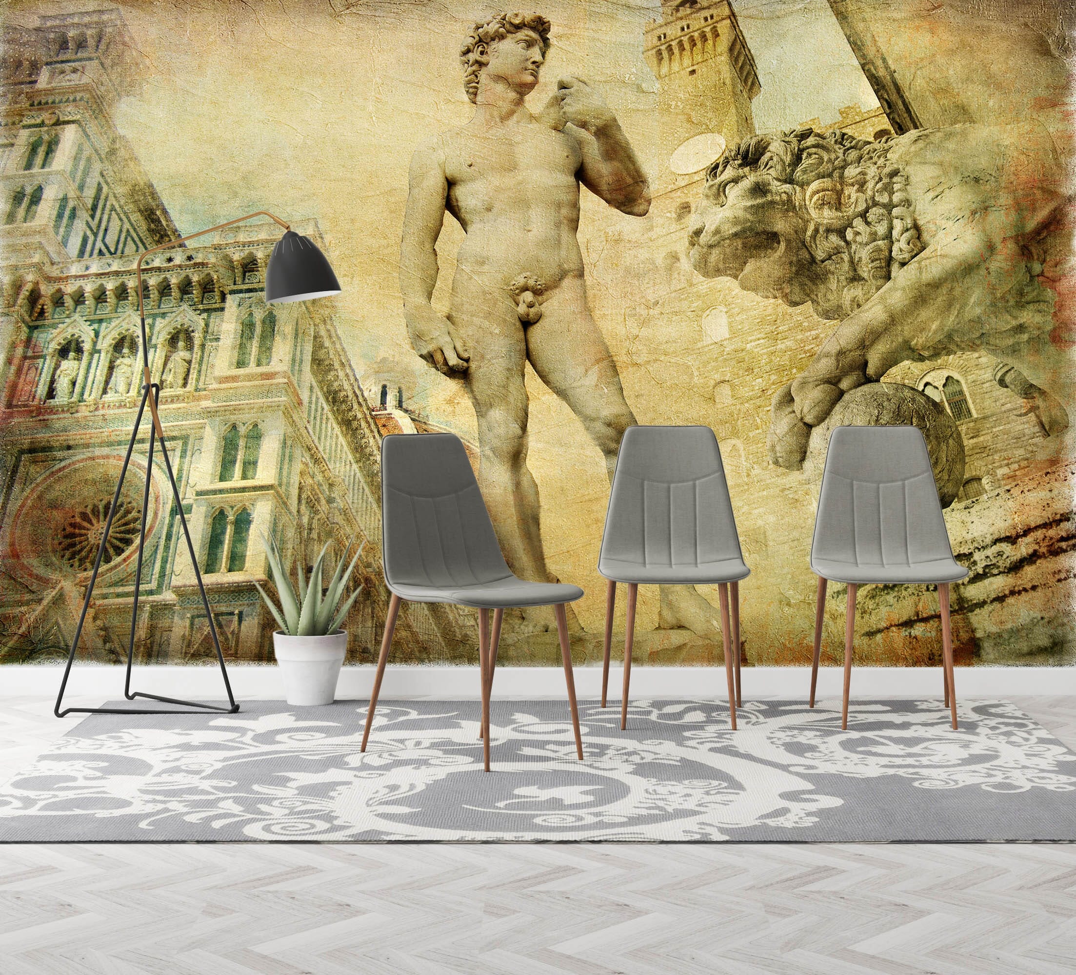 3D Man Statue 1108 Wall Murals Wallpaper AJ Wallpaper 2
