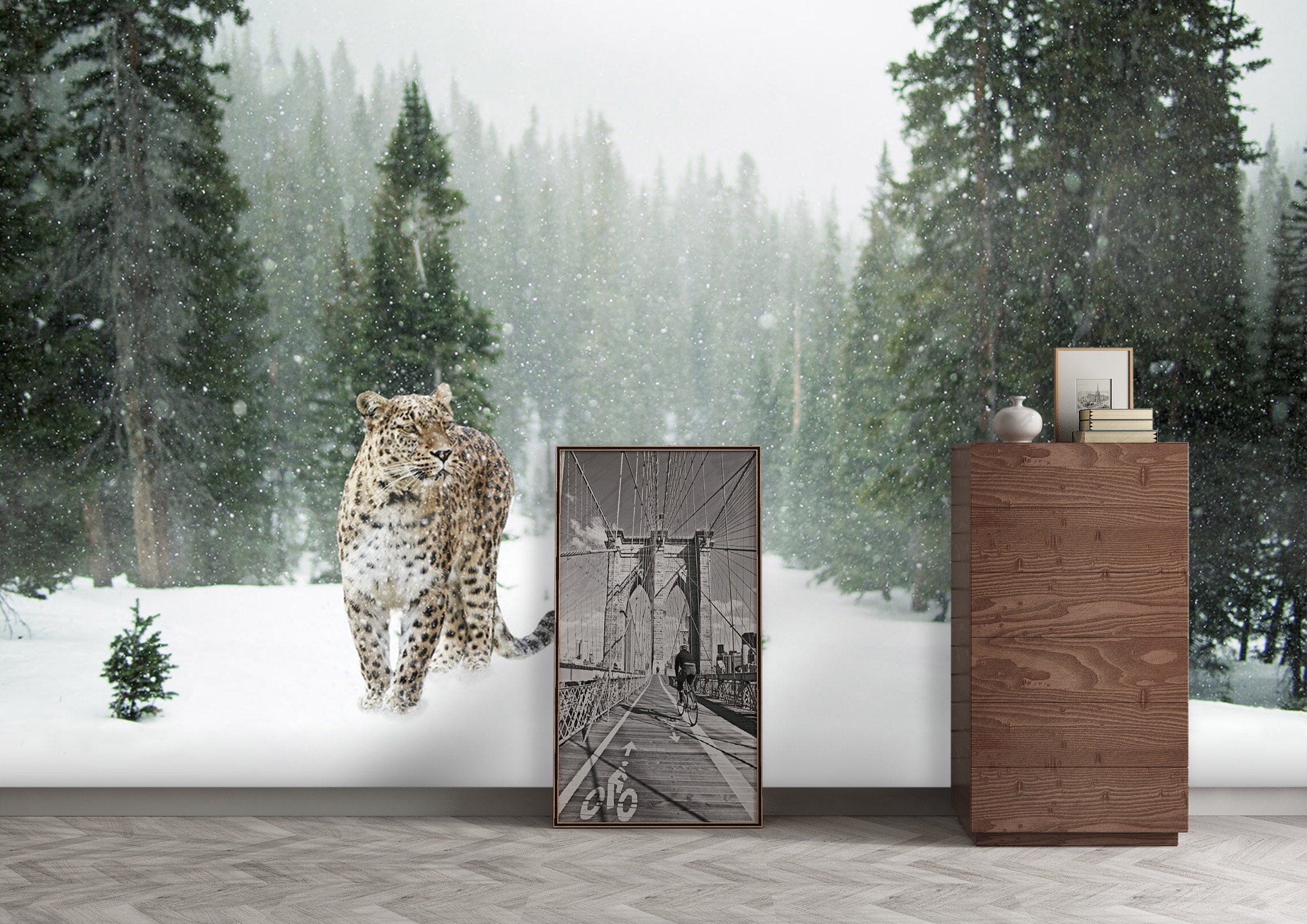3D Snow Leopard 258 Wall Murals Wallpaper AJ Wallpaper 2