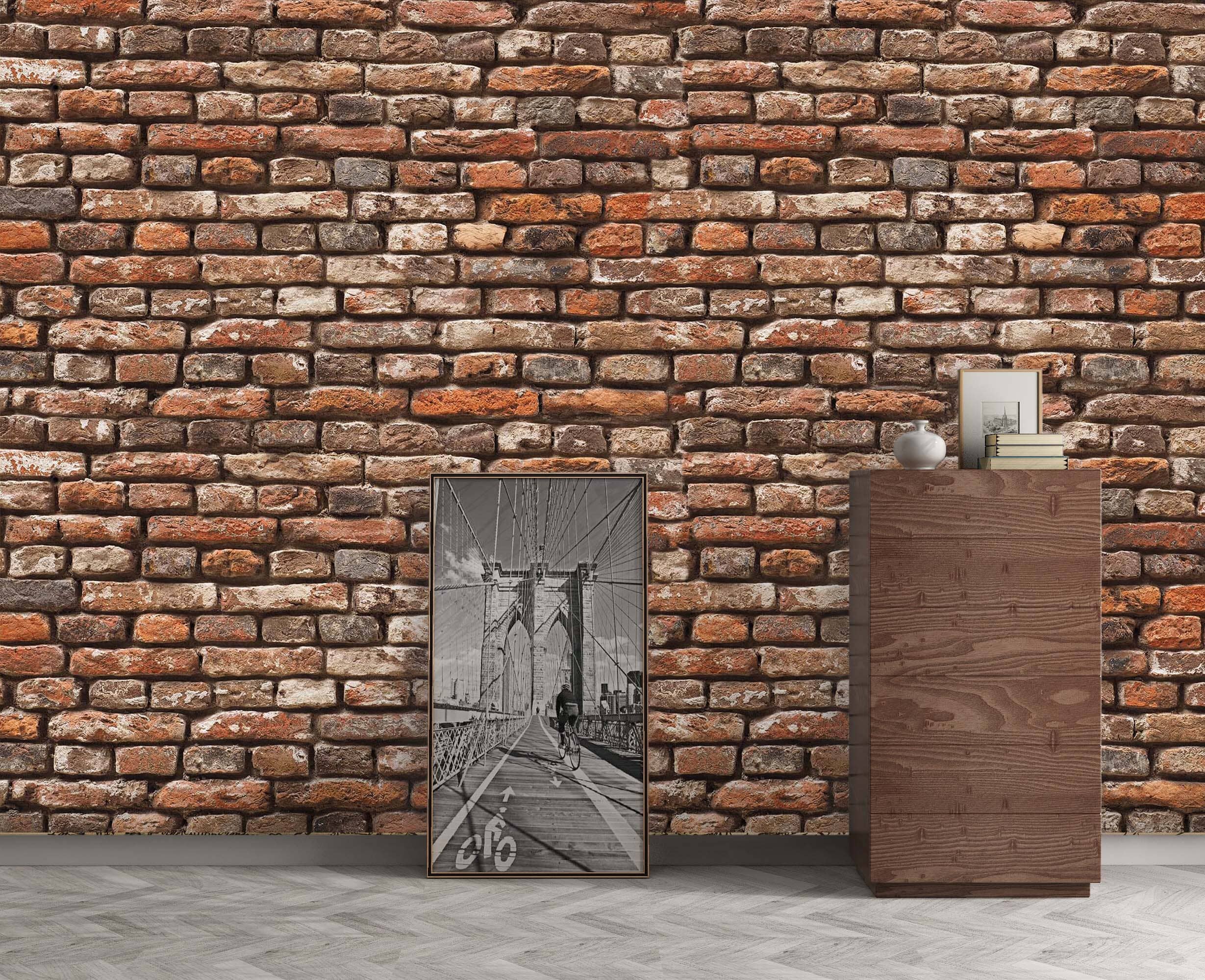 3D Red Brick Wall 125 Wall Murals Wallpaper AJ Wallpaper 2