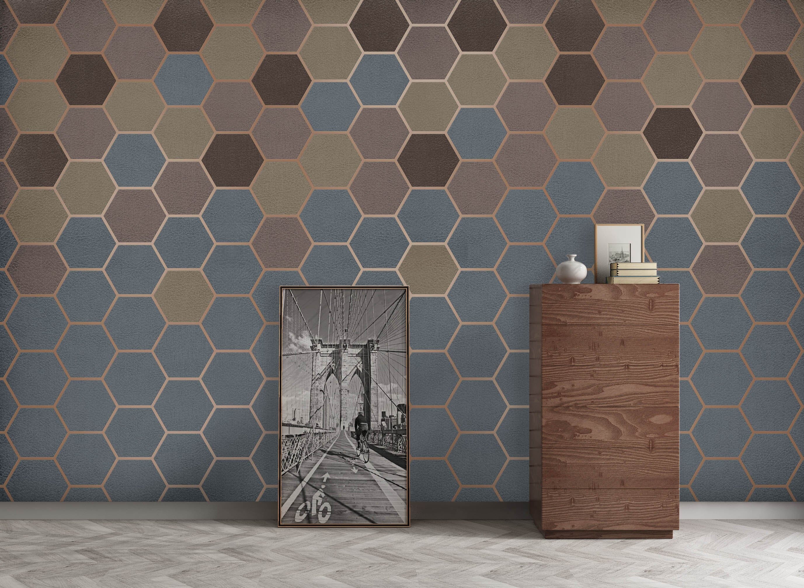 3D Hexagon Graphics 1065 Wall Murals Wallpaper AJ Wallpaper 2