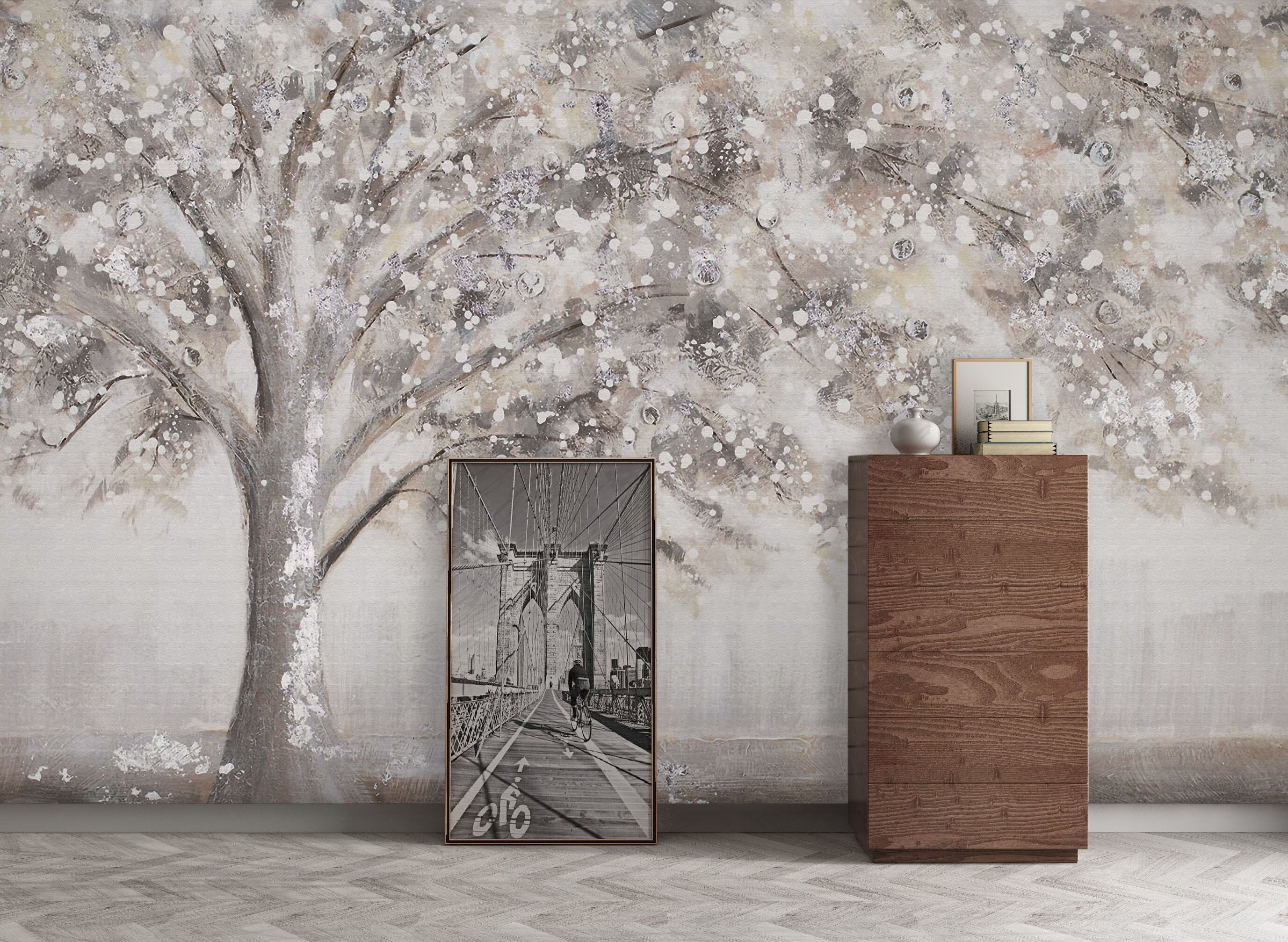 3D Hand Drawn Tree 1033 Wall Murals Wallpaper AJ Wallpaper 2