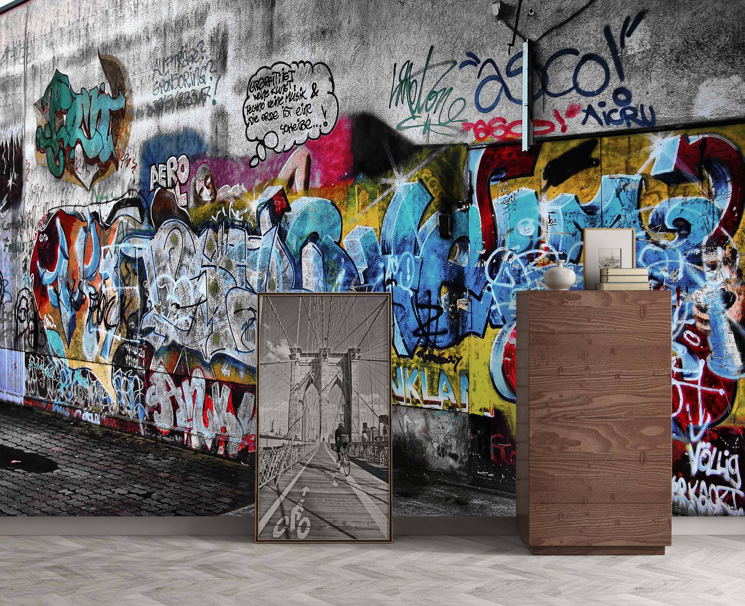 3D Street Graffiti 031 Wall Murals Wallpaper AJ Wallpaper 2