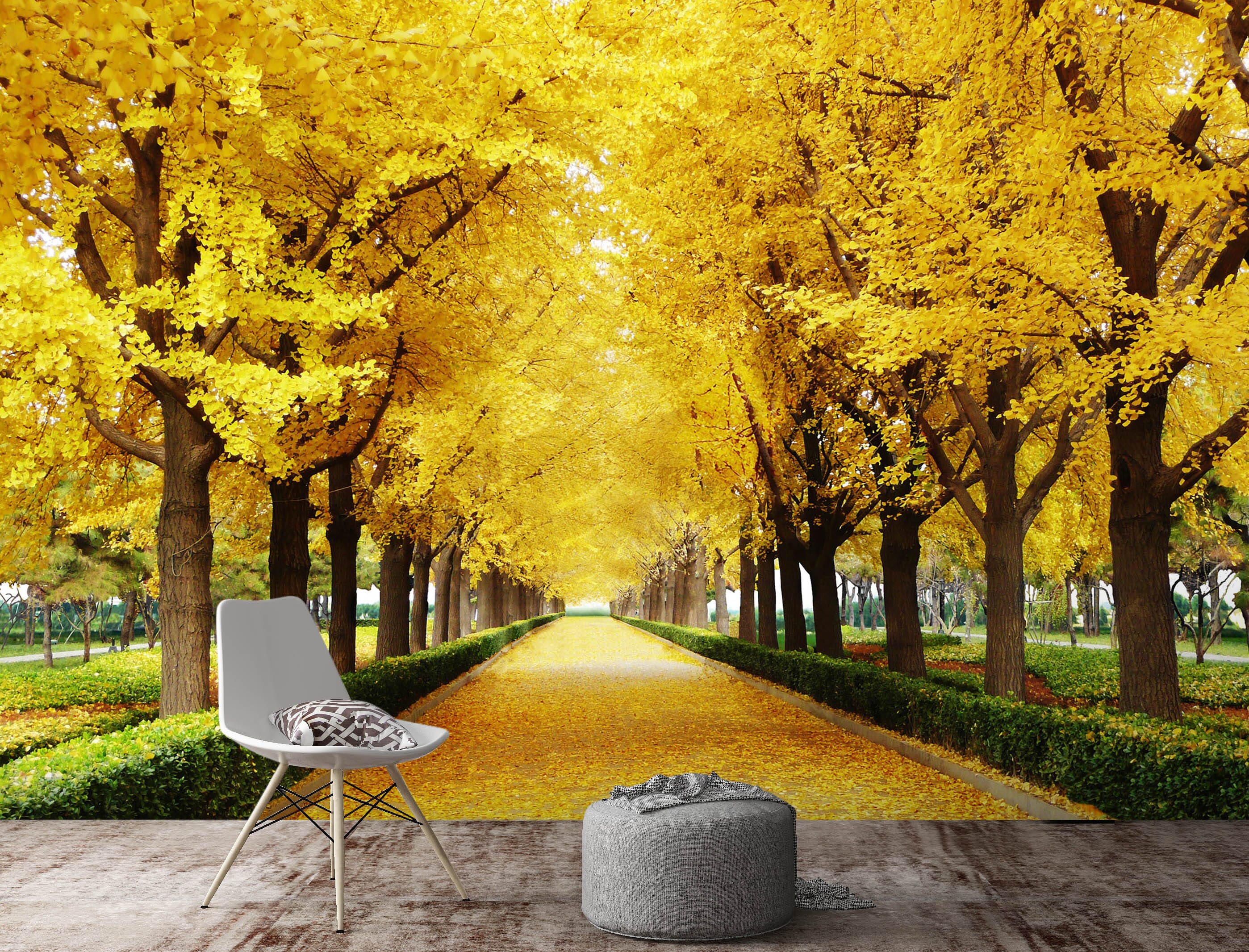 3D Golden Autumn 1012 Wall Murals Wallpaper AJ Wallpaper 2