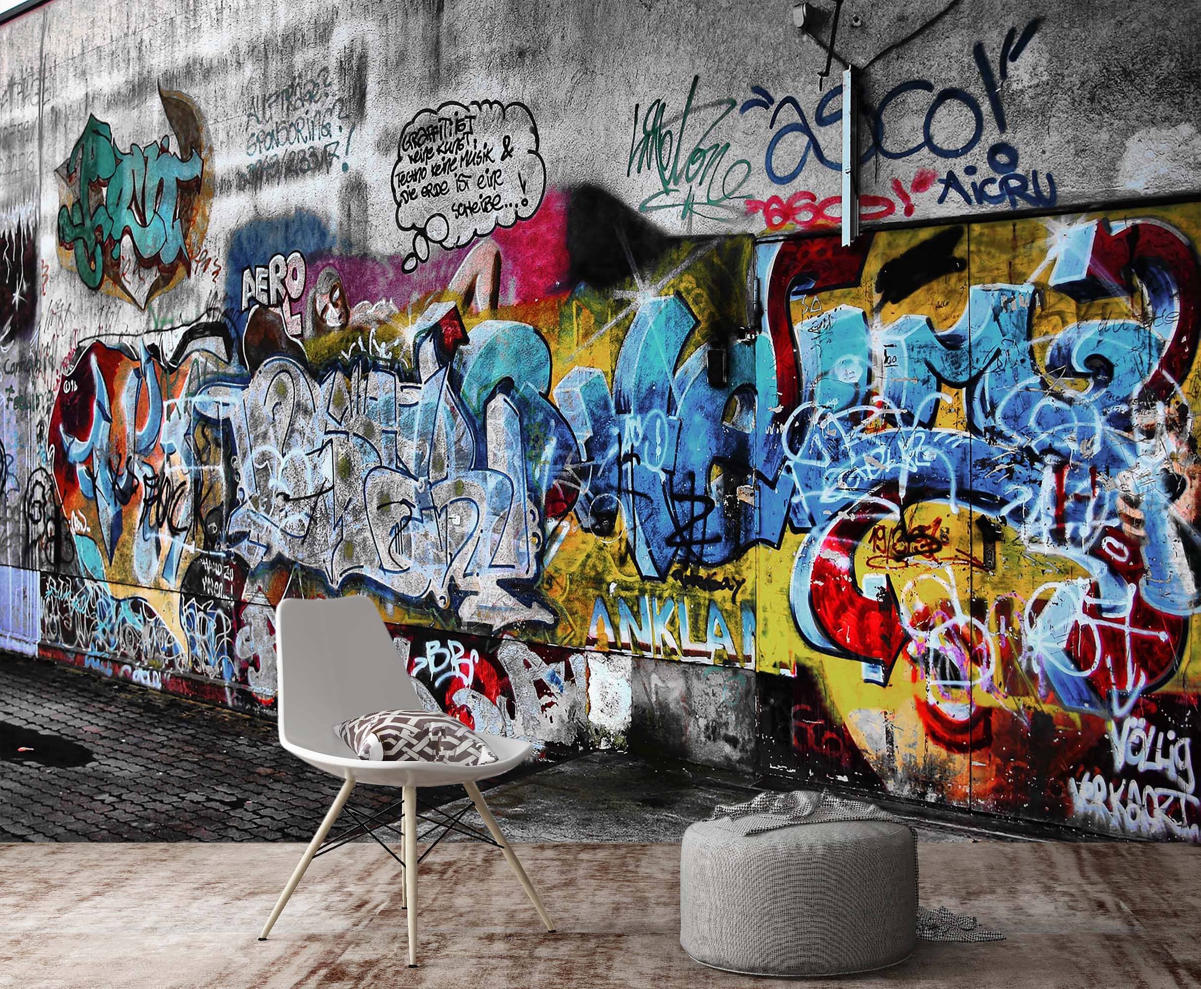 3D Street Graffiti 031 Wall Murals Wallpaper AJ Wallpaper 2