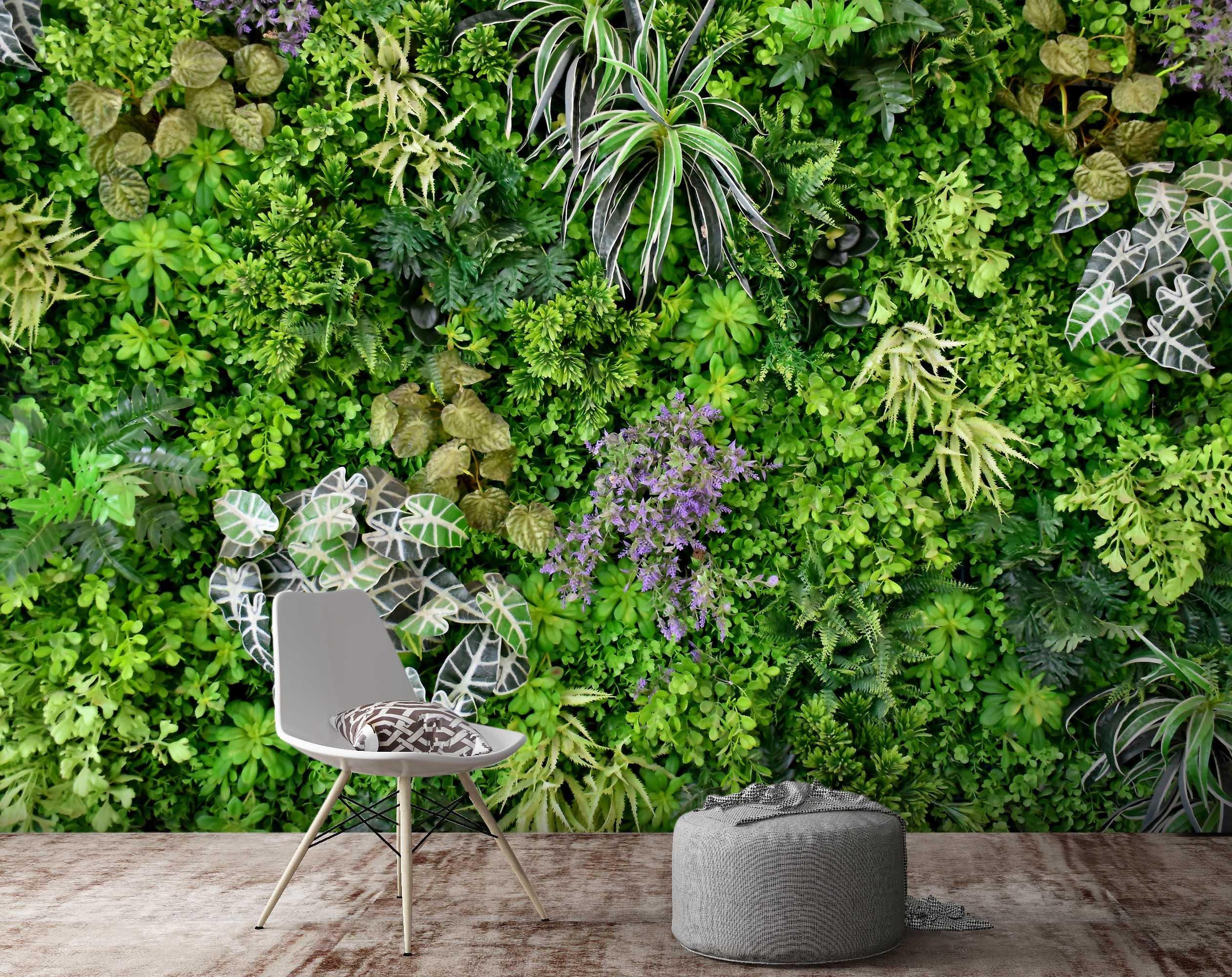 3D Bright Leaf Plant Wall 4544 Wallpaper AJ Wallpaper 2