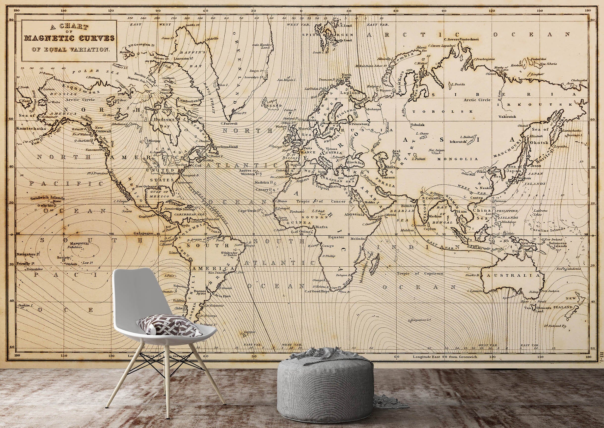 3D World Line 2032 World Map Wall Murals Wallpaper AJ Wallpaper 2