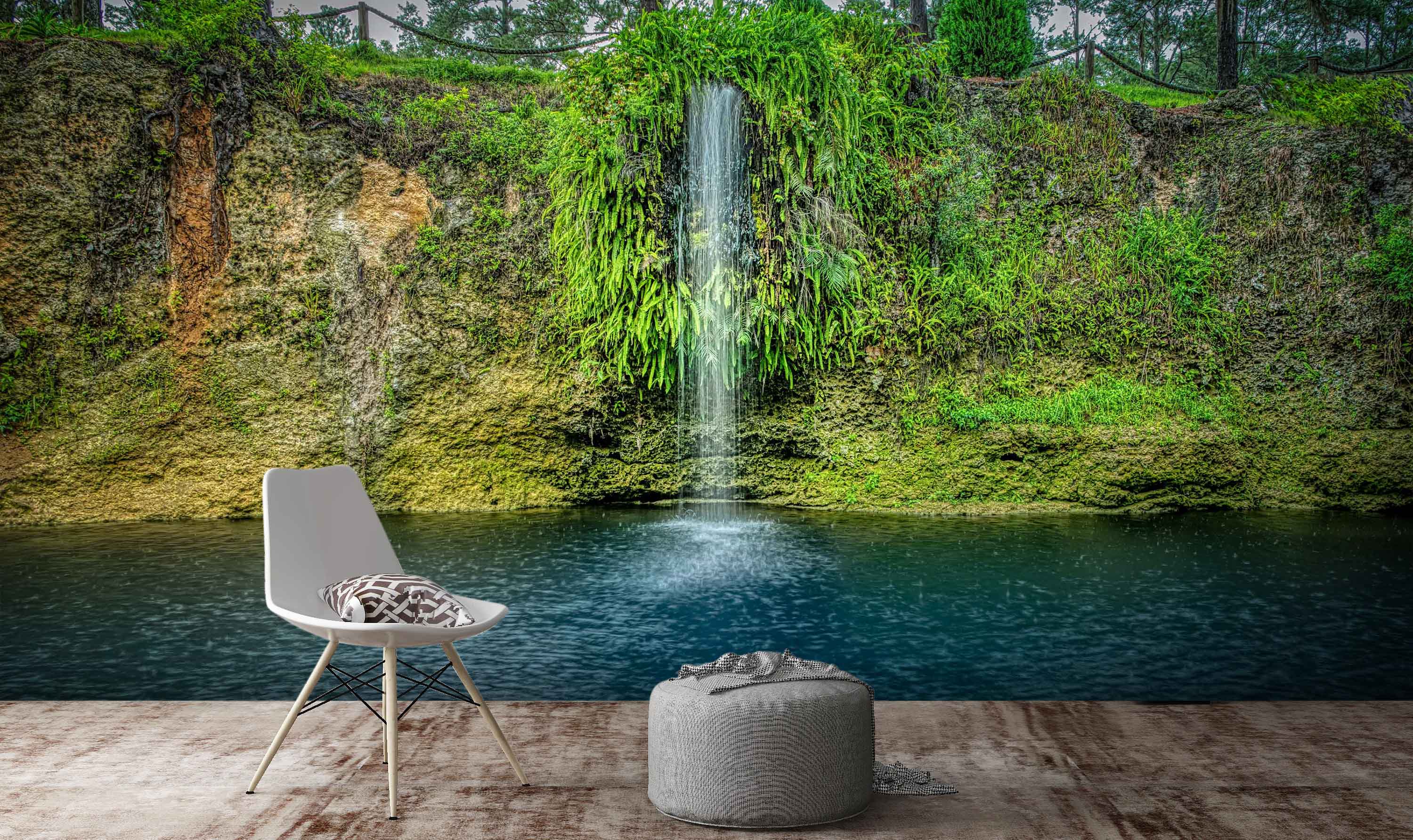 3D Waterfall Lake 5233 Beth Sheridan Wall Mural Wall Murals
