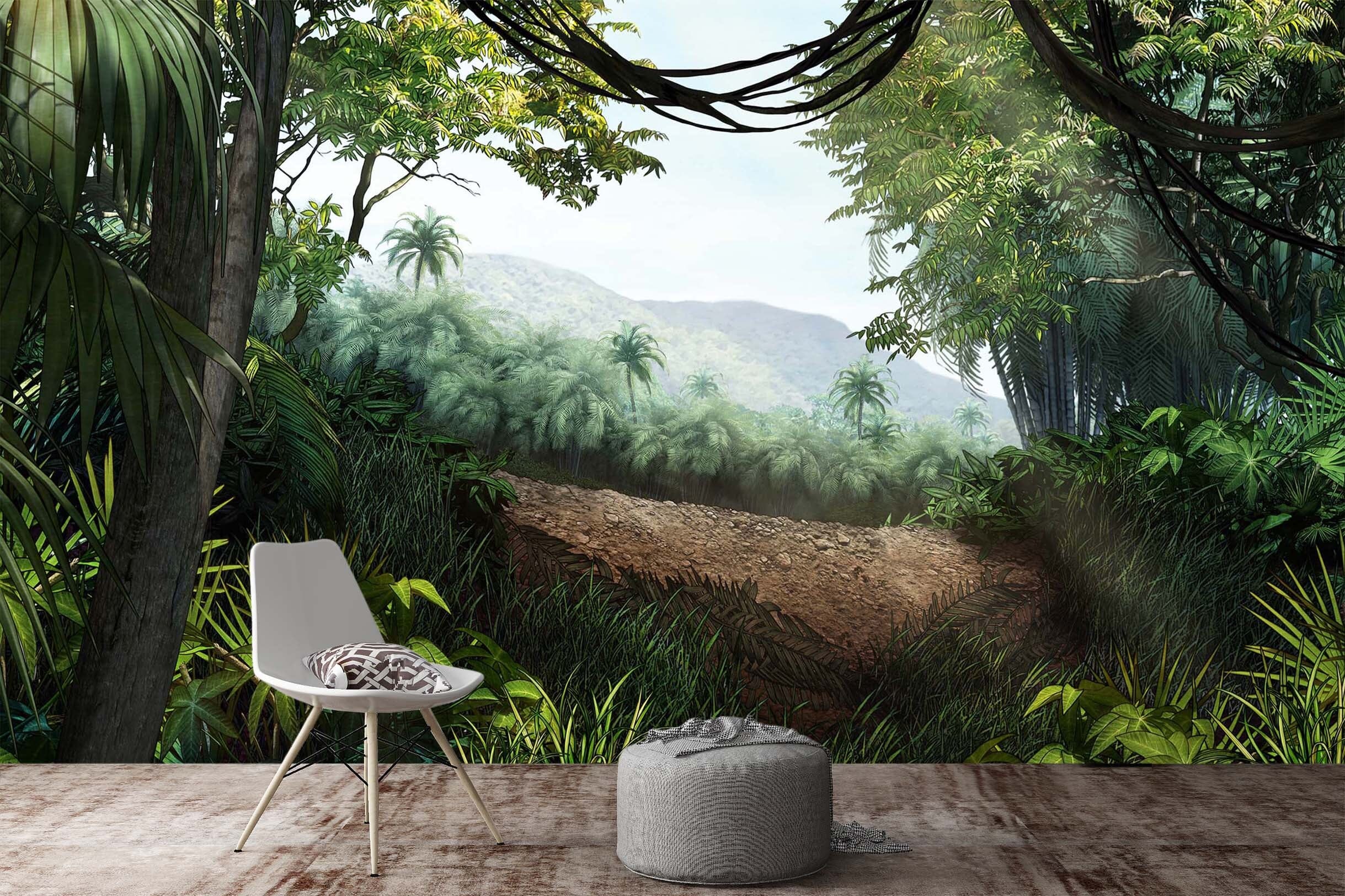 3D Green Forest 2031 Wall Murals Wallpaper AJ Wallpaper 2