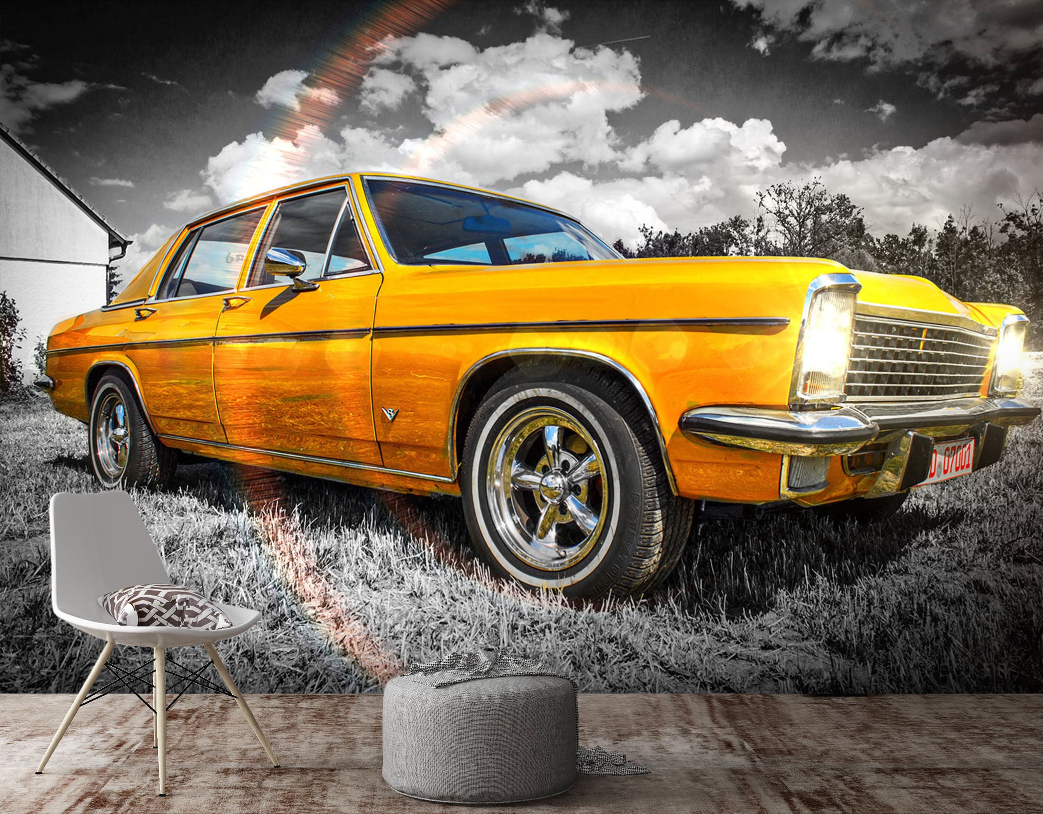 3D Rainbow Car 182 Vehicle Wall Murals