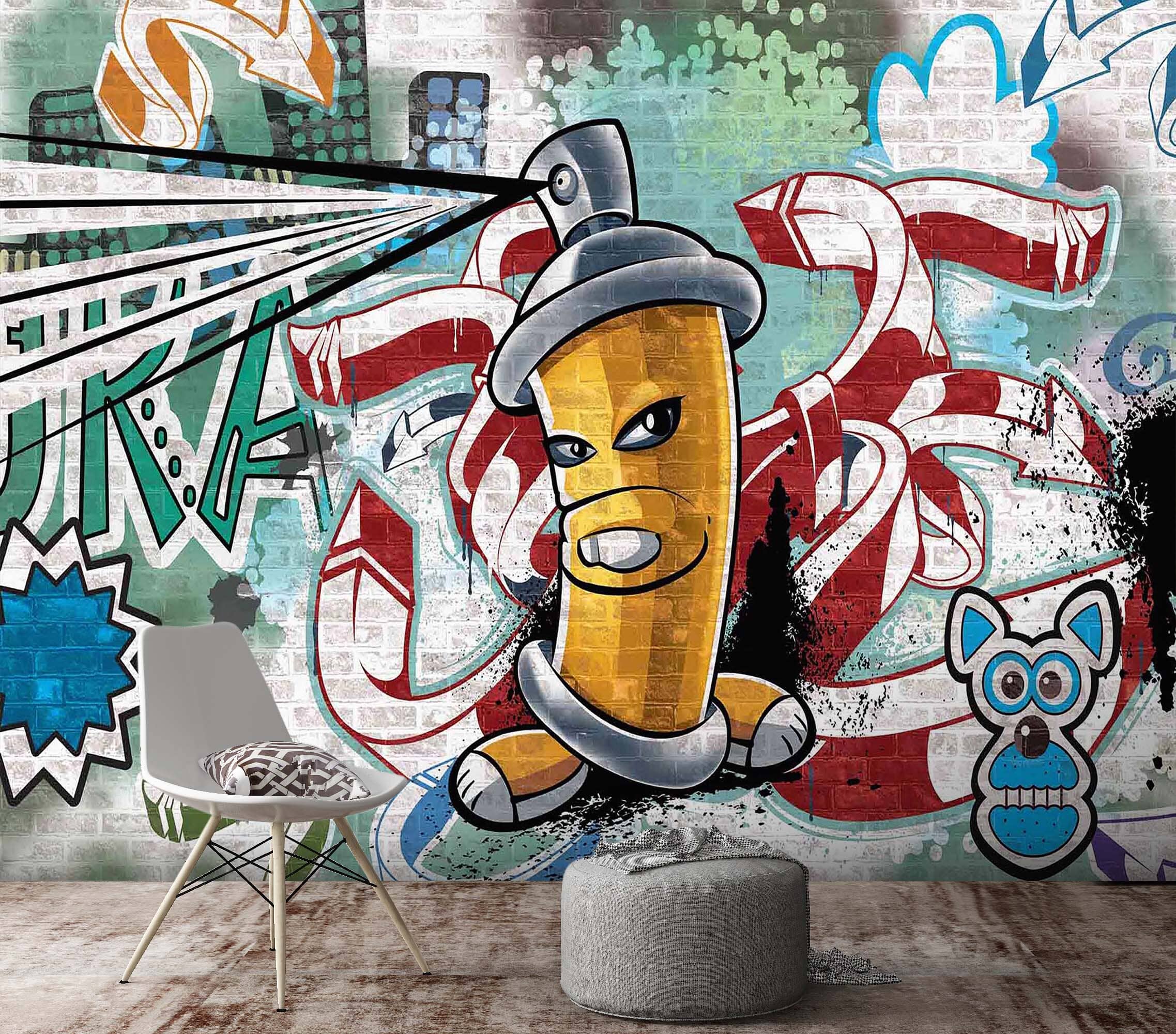 3D Graffiti Spray Can 040 Wall Murals Wallpaper AJ Wallpaper 2