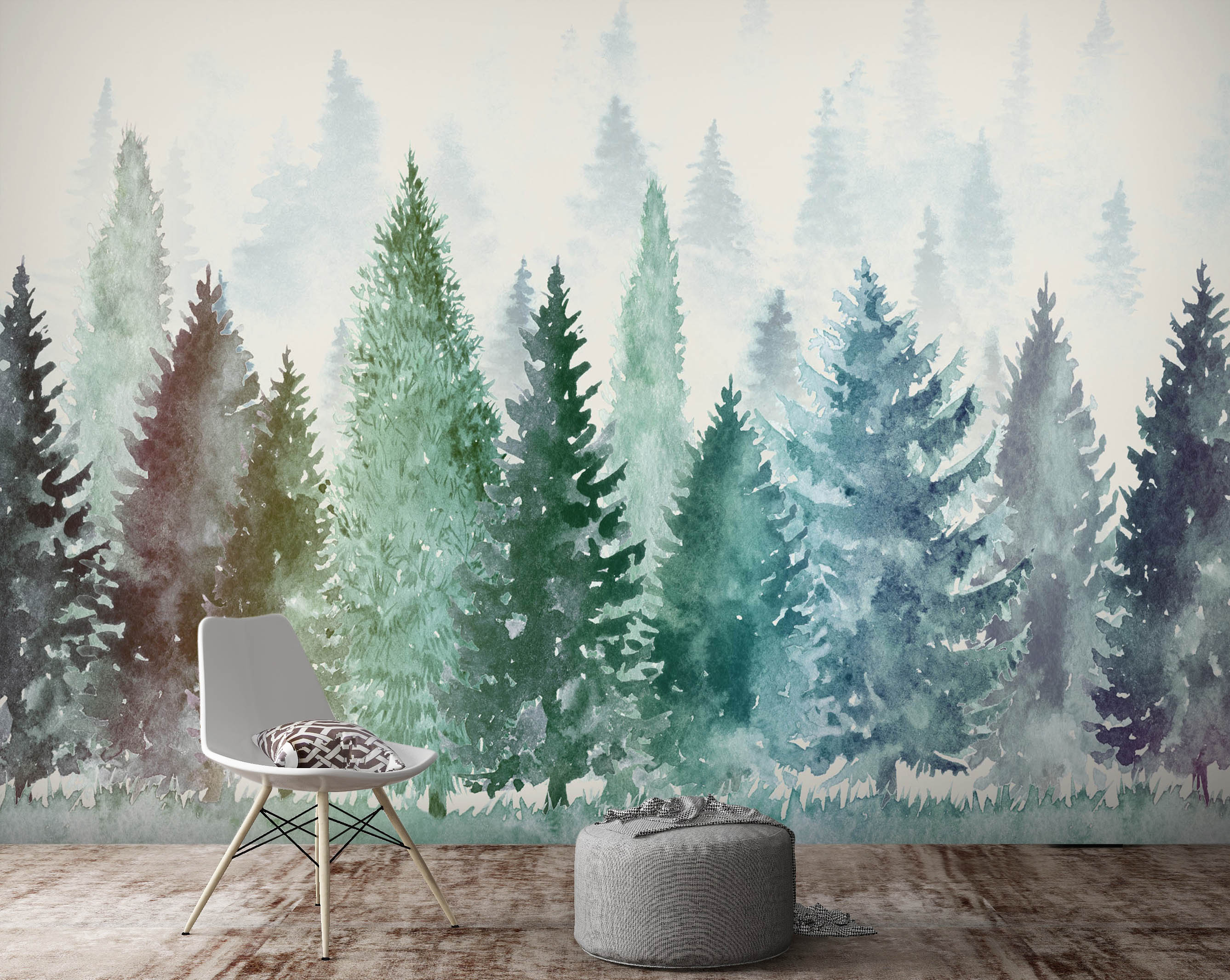 3D Cypress Forest 1055 Wall Murals