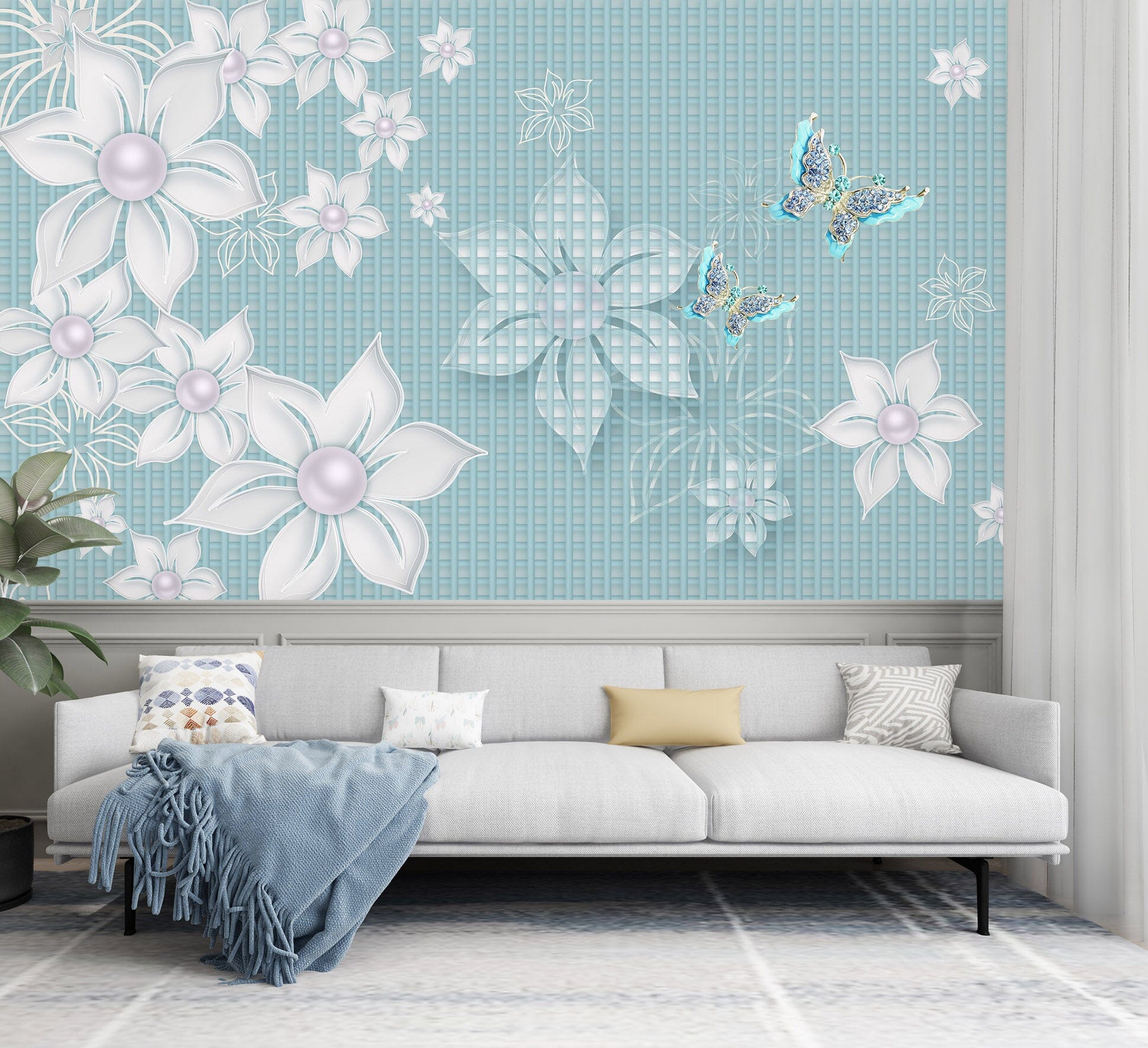 3D Origami Flowers 1547 Wall Murals Wallpaper AJ Wallpaper 2