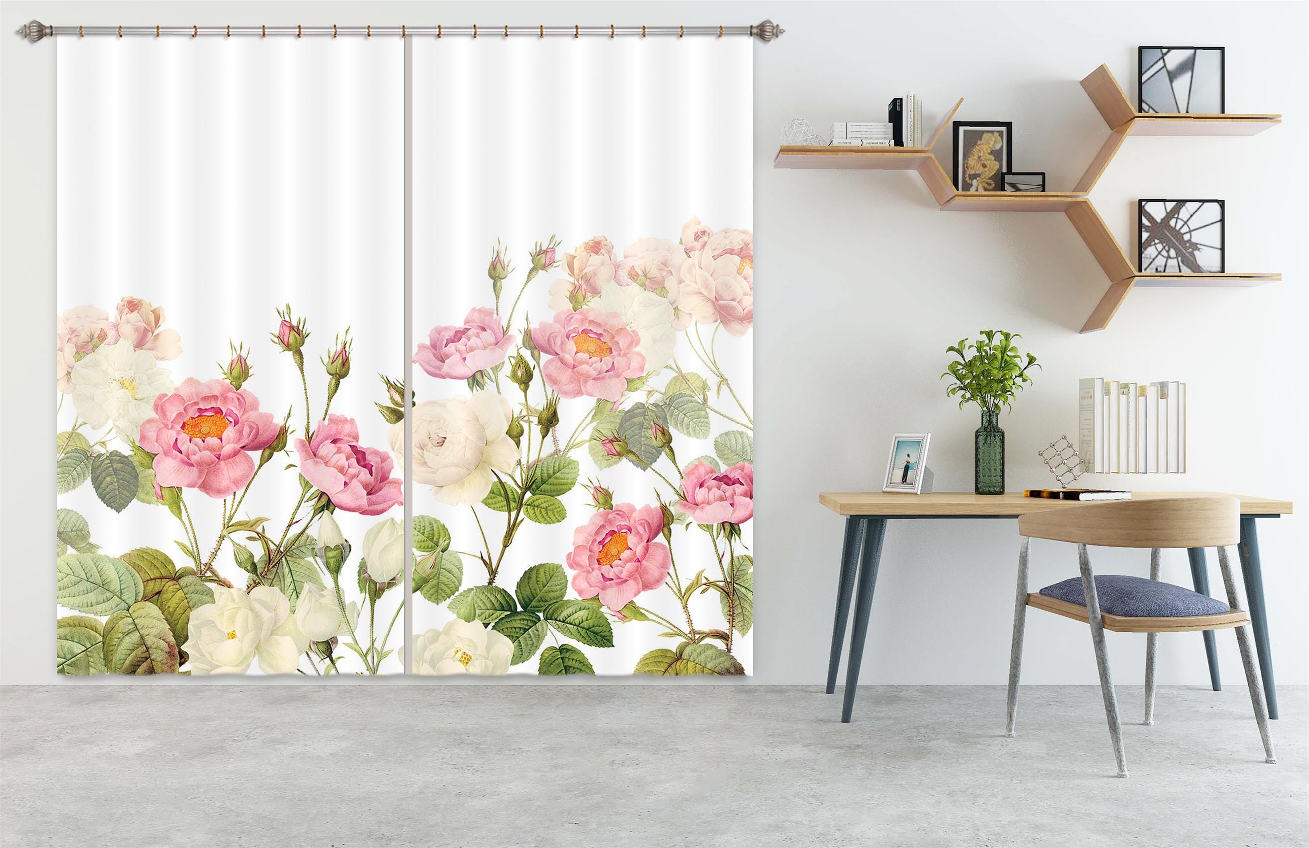 3D Bright Flower 208 Uta Naumann Curtain Curtains Drapes Curtains AJ Creativity Home