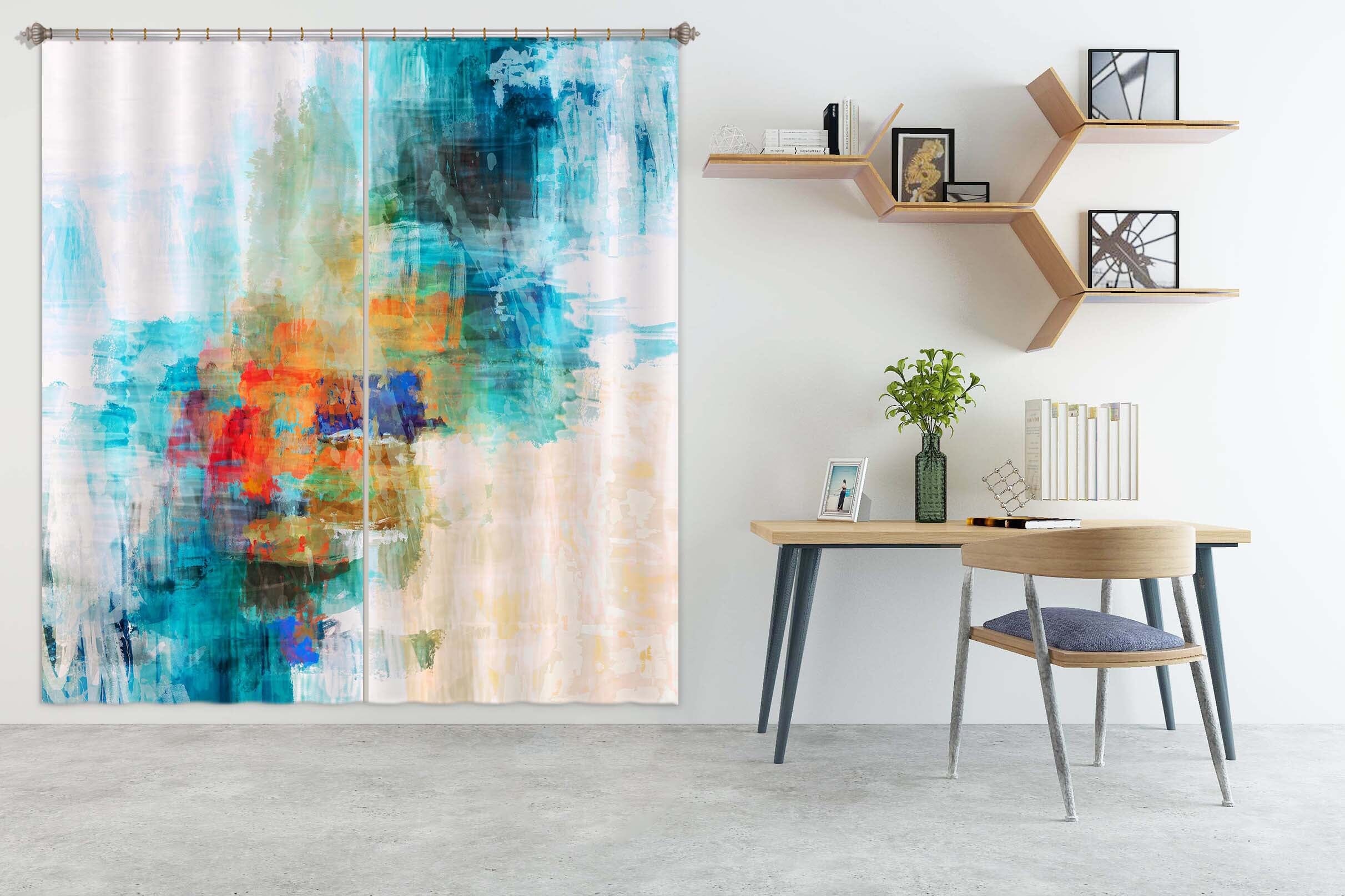 3D Blue Sea 205 Michael Tienhaara Curtain Curtains Drapes Curtains AJ Creativity Home