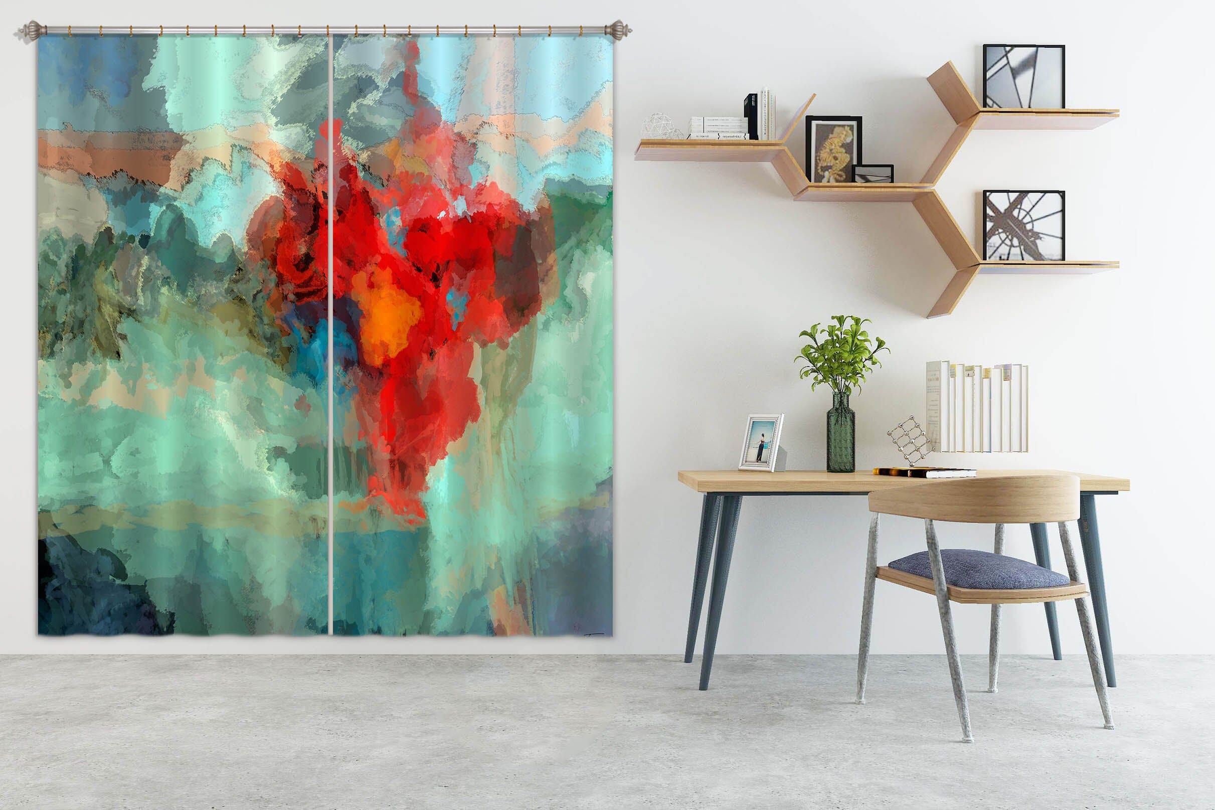 3D Red Smoke 246 Michael Tienhaara Curtain Curtains Drapes Curtains AJ Creativity Home