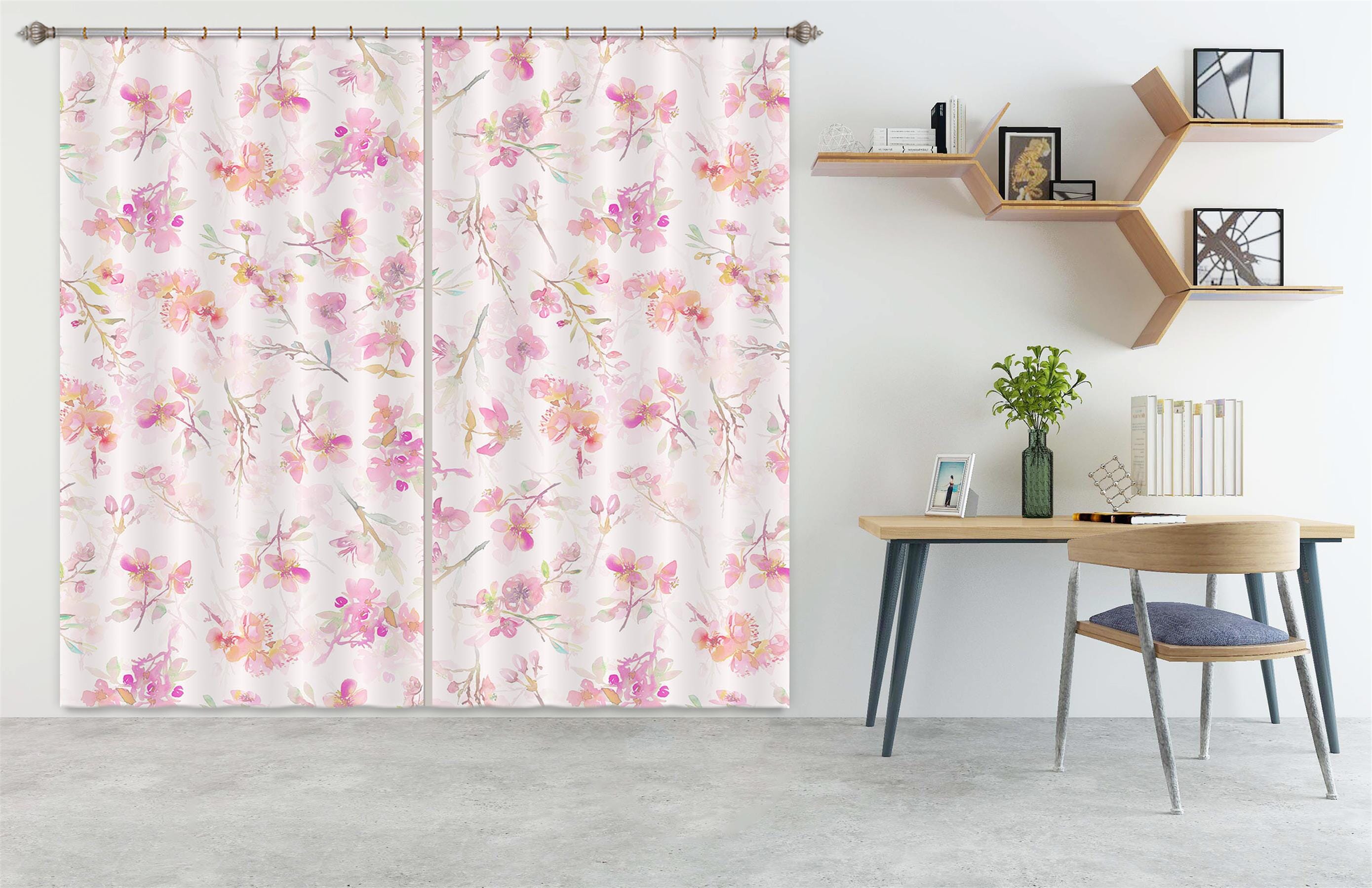 3D Graffiti Flowers 221 Uta Naumann Curtain Curtains Drapes Curtains AJ Creativity Home