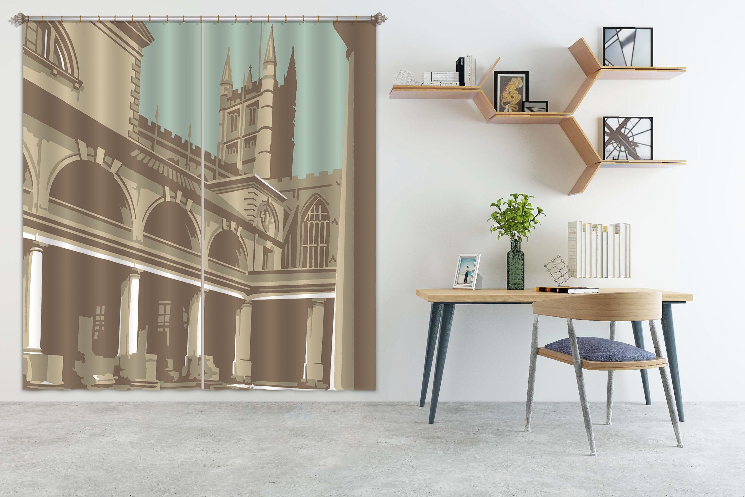 3D Historical Buildings 033 Steve Read Curtain Curtains Drapes Curtains AJ Creativity Home