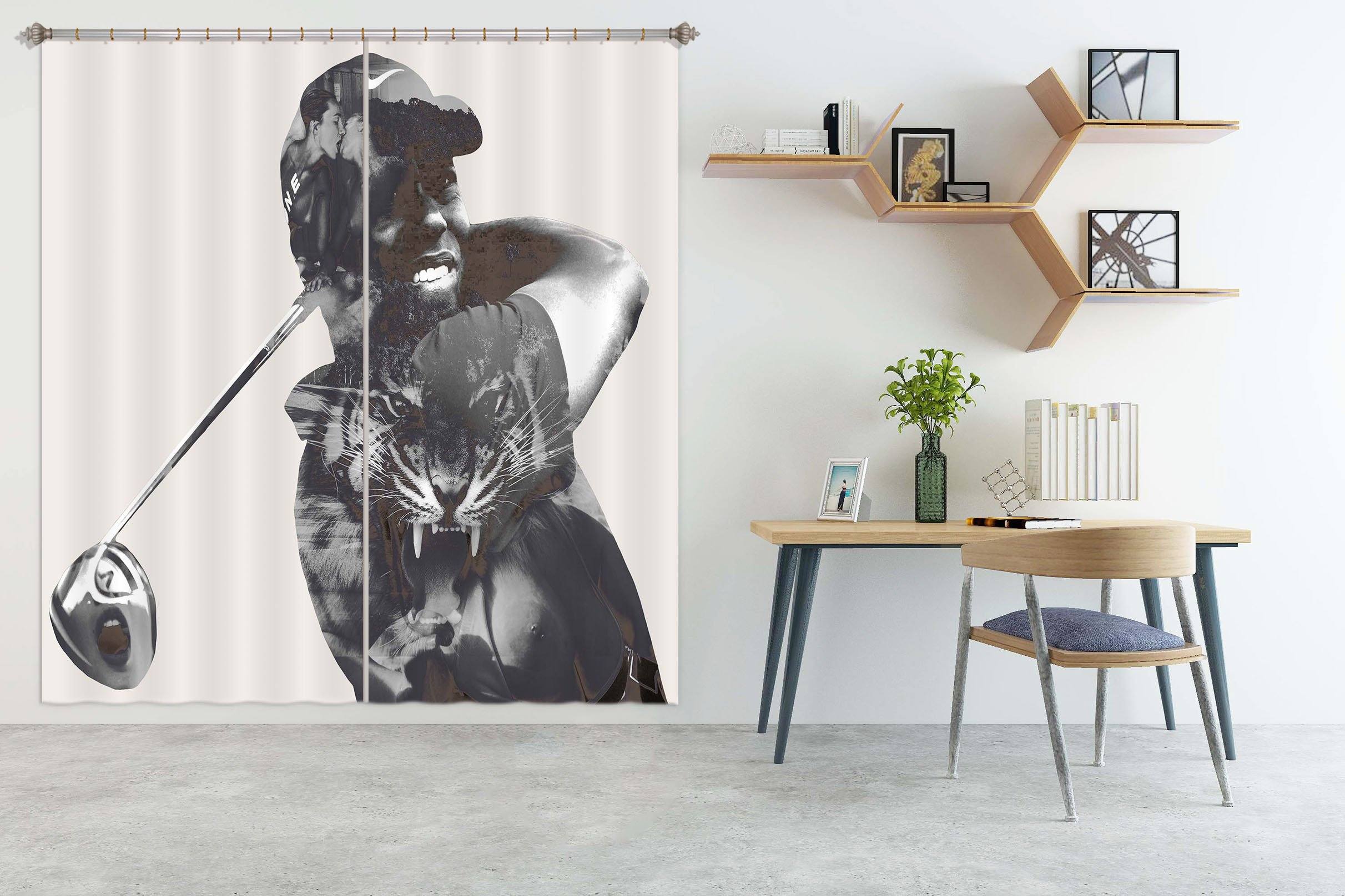 3D Black Pattern 048 Marco Cavazzana Curtain Curtains Drapes Curtains AJ Creativity Home