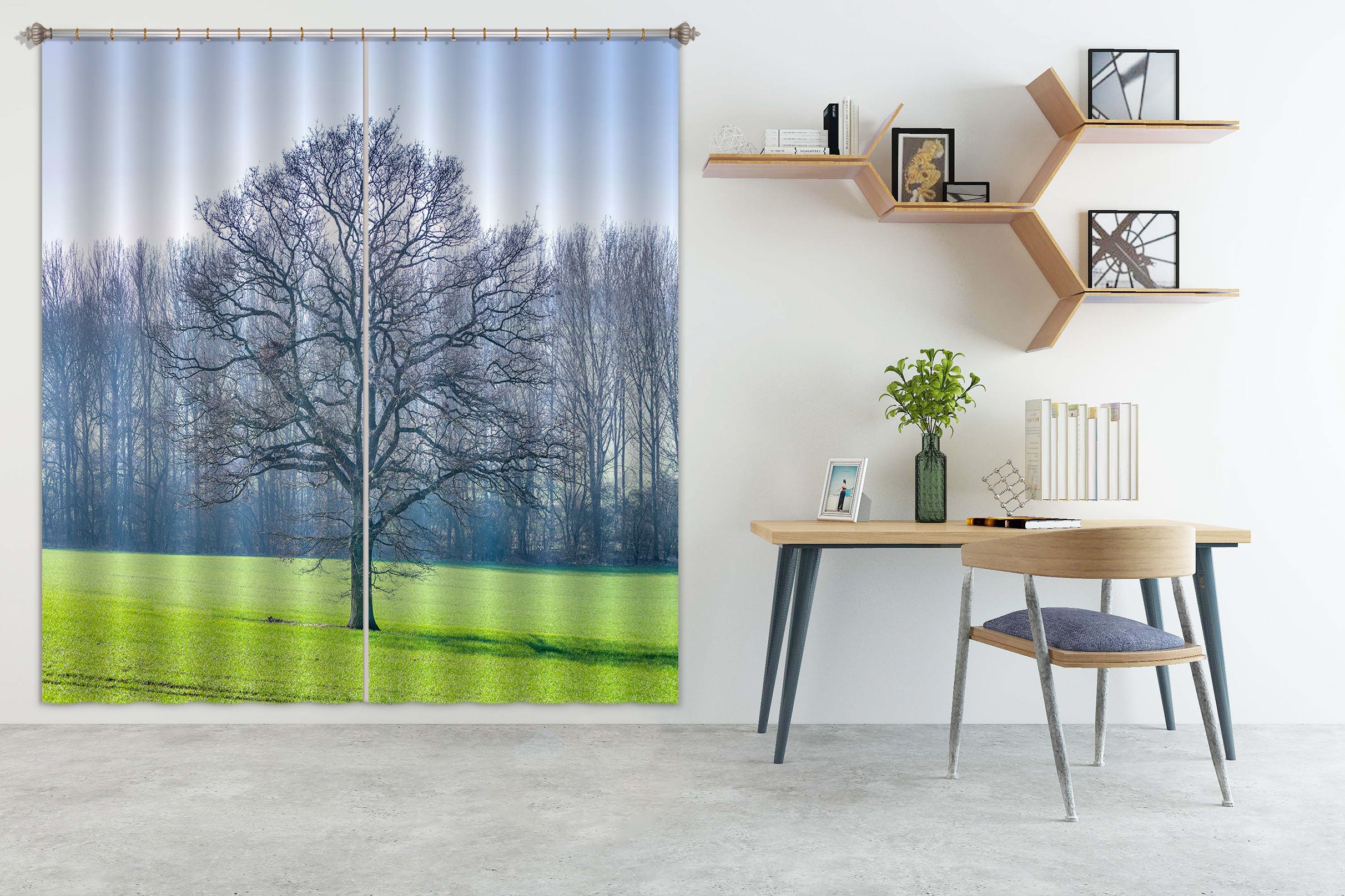 3D Lawn Tree 053 Assaf Frank Curtain Curtains Drapes